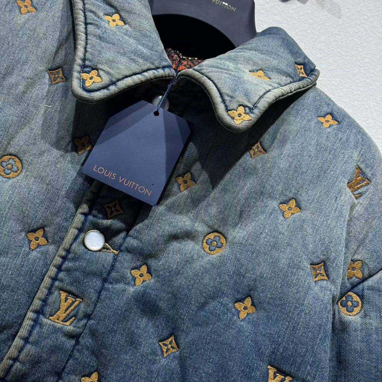 Louis Vuitton Padded Denim Monogram Overshirt   1AFJCQ - DopestKickz