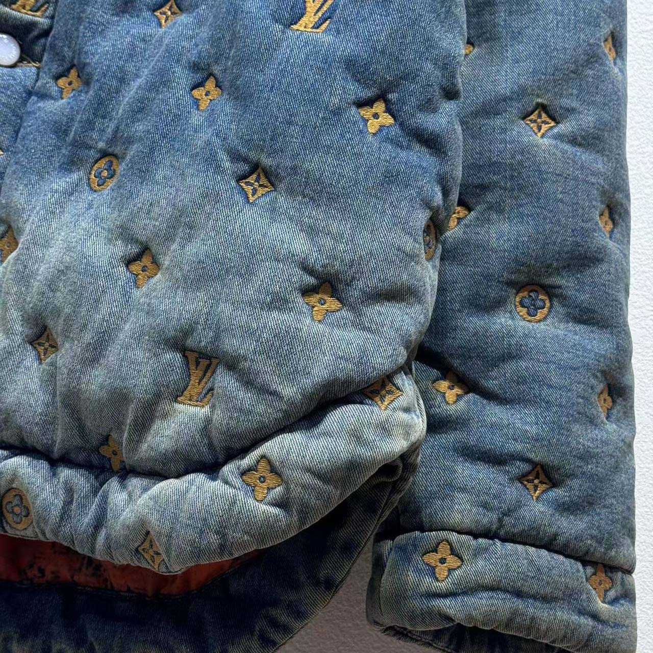 Louis Vuitton Padded Denim Monogram Overshirt   1AFJCQ - DopestKickz