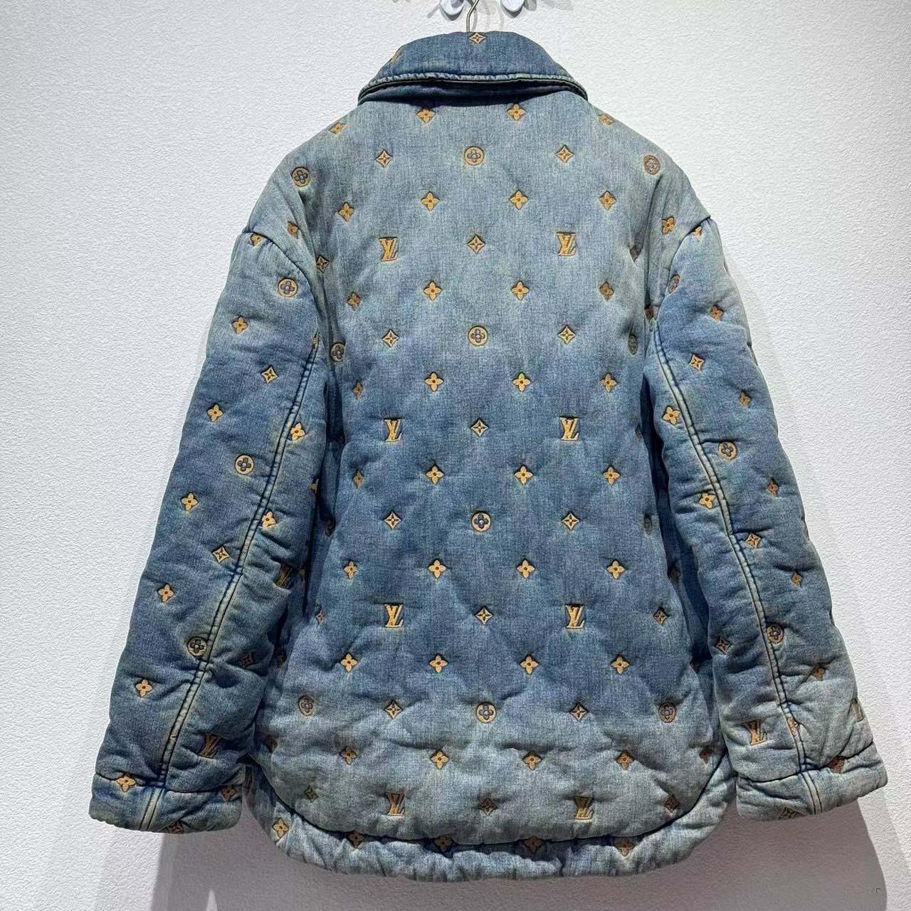 Louis Vuitton Padded Denim Monogram Overshirt   1AFJCQ - DopestKickz