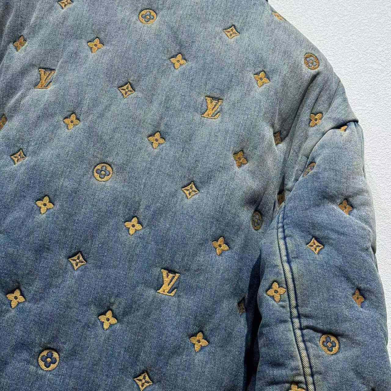Louis Vuitton Padded Denim Monogram Overshirt   1AFJCQ - DopestKickz