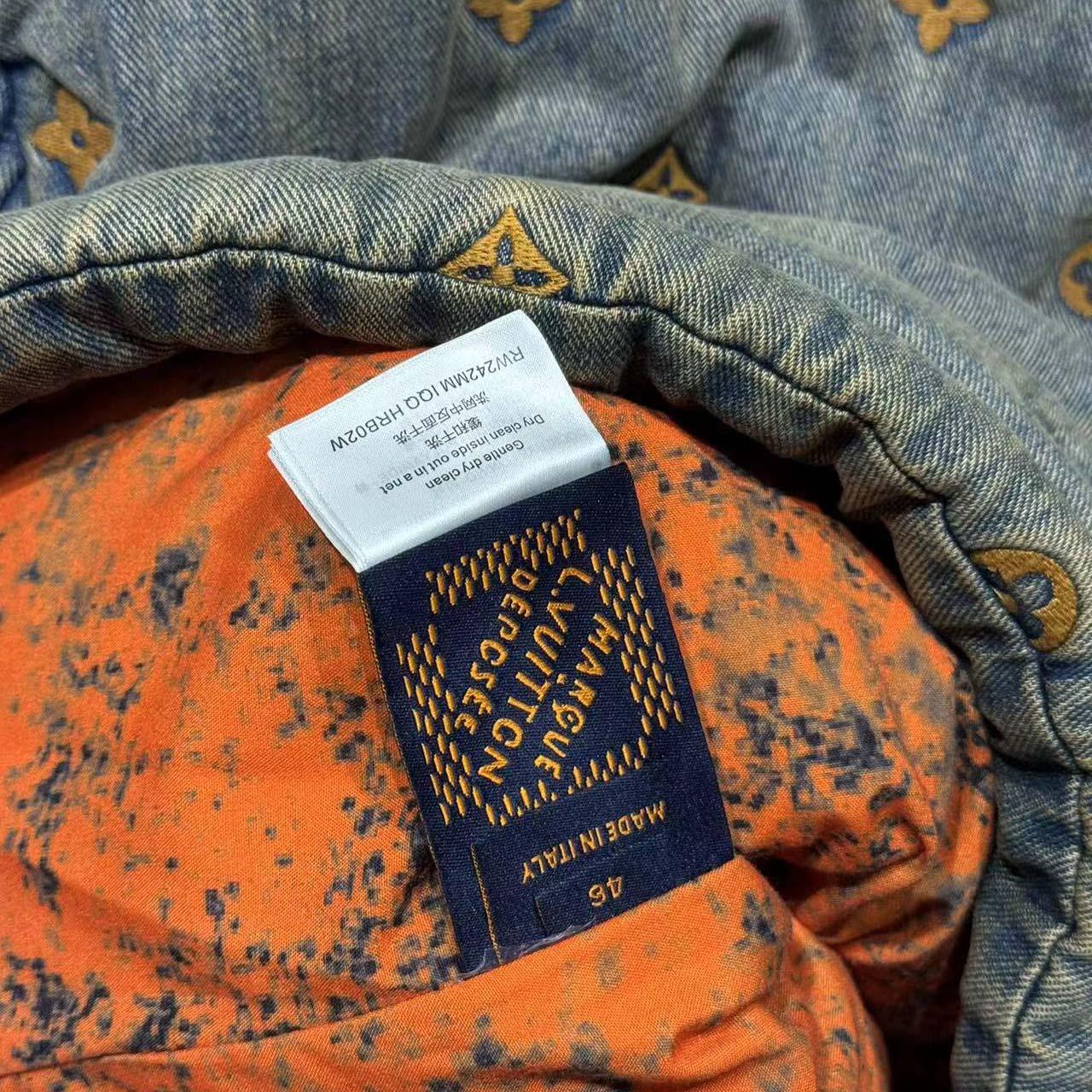 Louis Vuitton Padded Denim Monogram Overshirt   1AFJCQ - DopestKickz