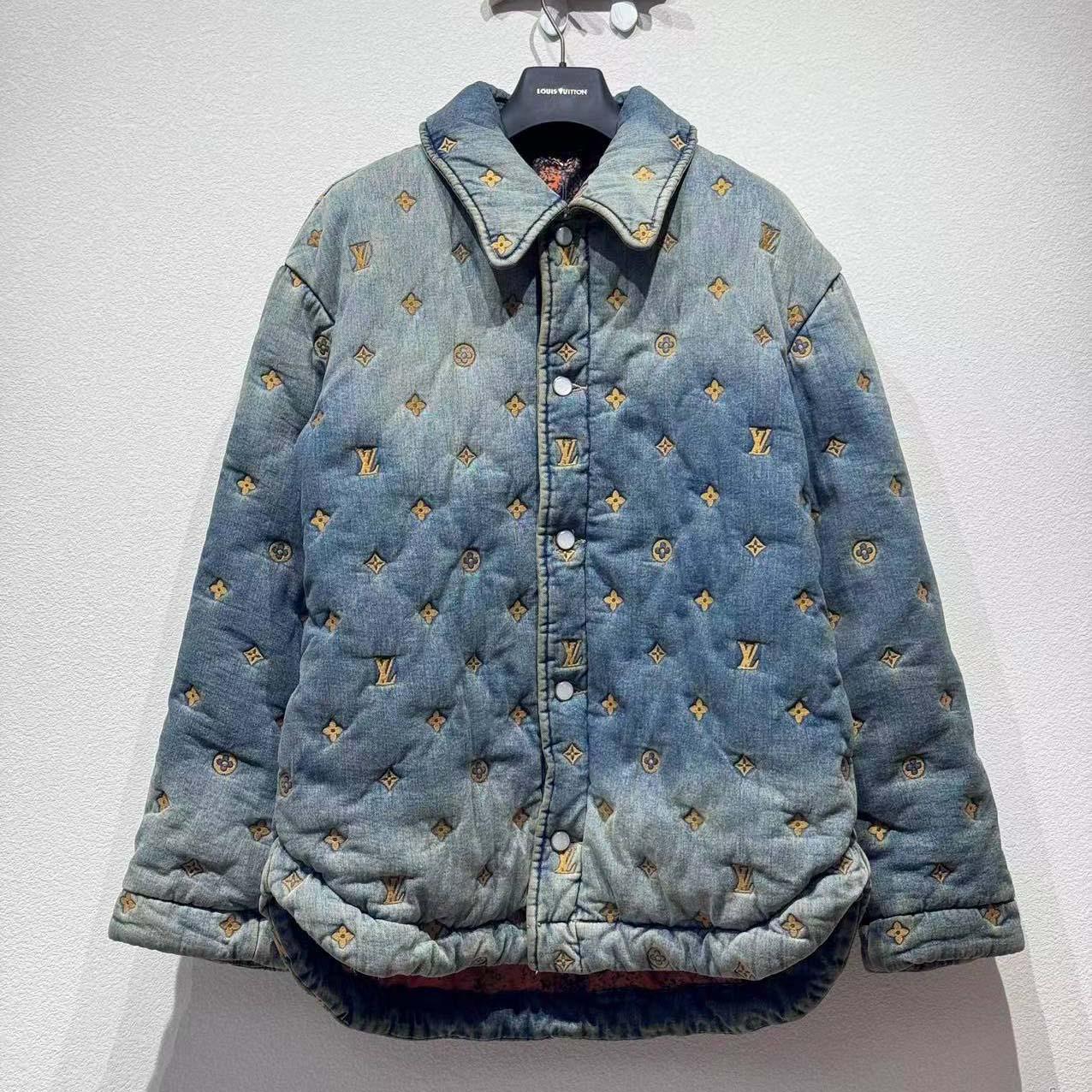 Louis Vuitton Padded Denim Monogram Overshirt   1AFJCQ - DopestKickz