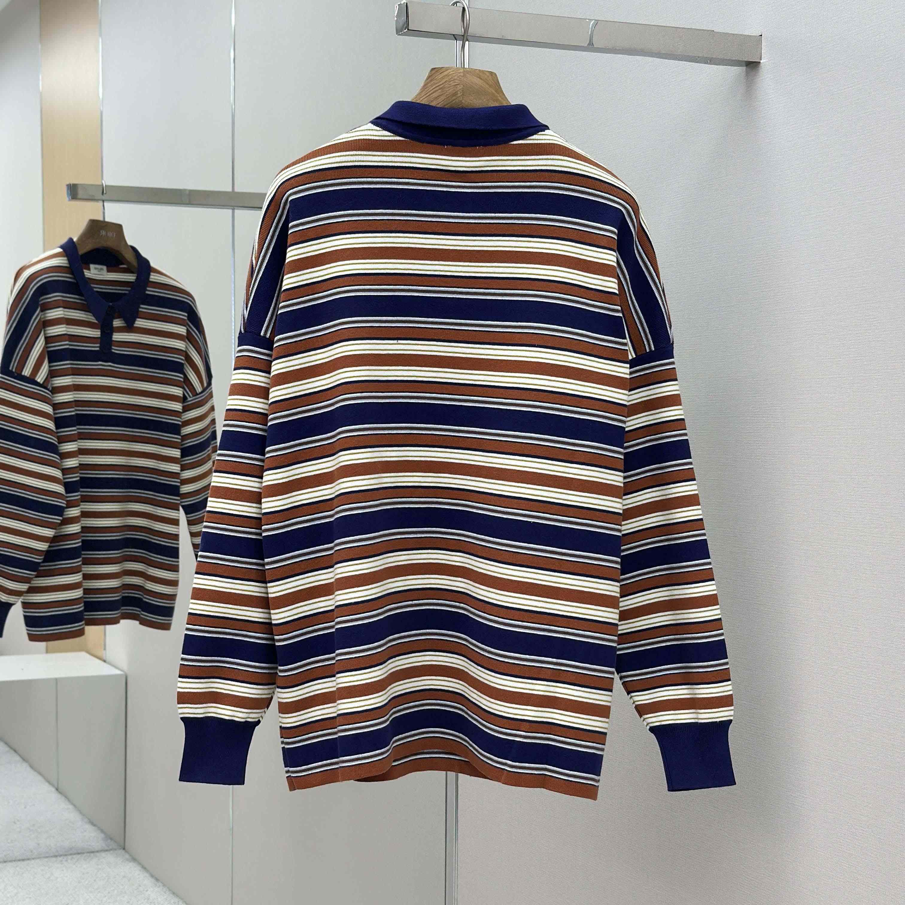Celine Triomphe Loose Polo In Striped Cotton  - DopestKickz