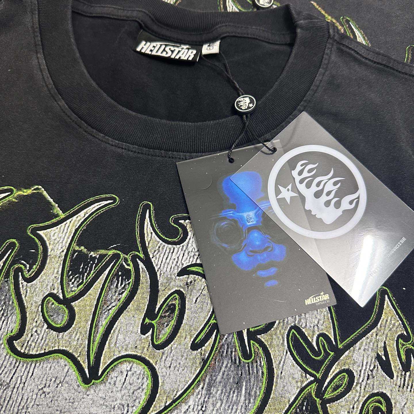 Hellstar Star Green Angry Person Tee - DopestKickz