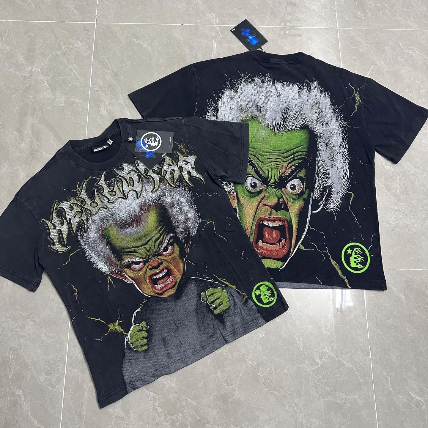 Hellstar Star Green Angry Person Tee - DopestKickz