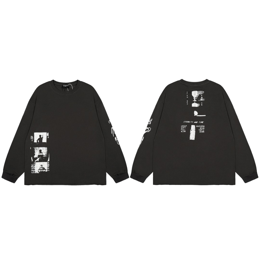 Enfants Riches Déprimes Eternity & Time L/S Tee "Faded Black" - DopestKickz