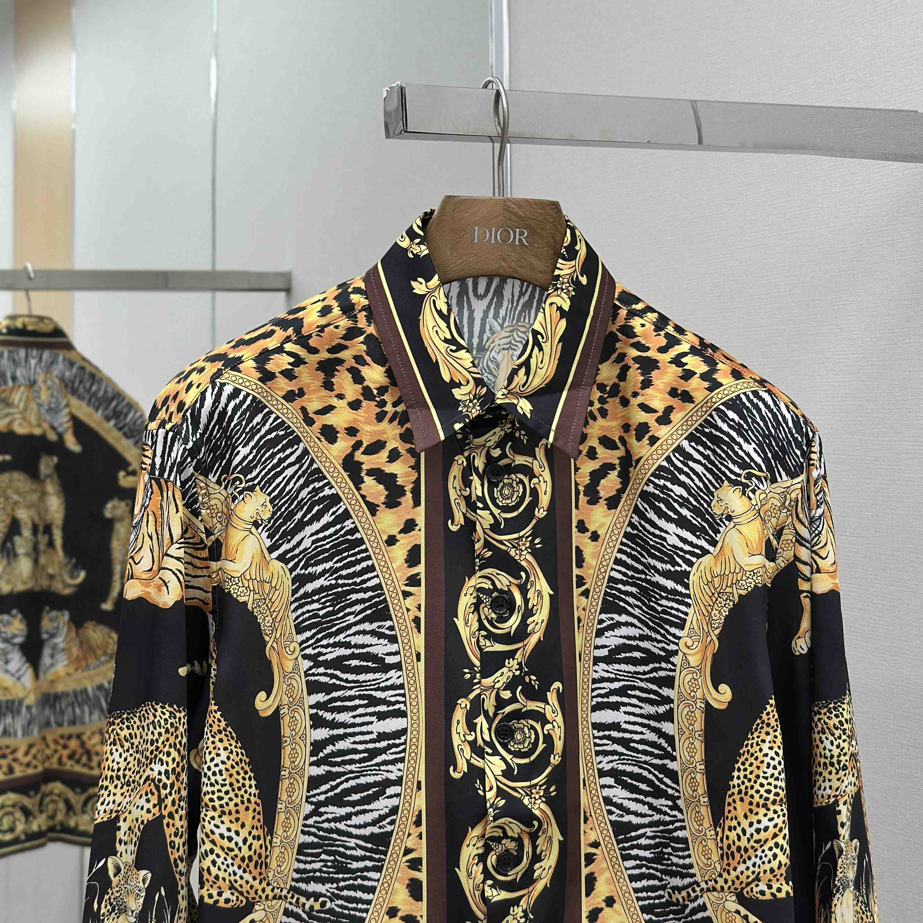 Versace Wild Cats Silk Shirt - DopestKickz