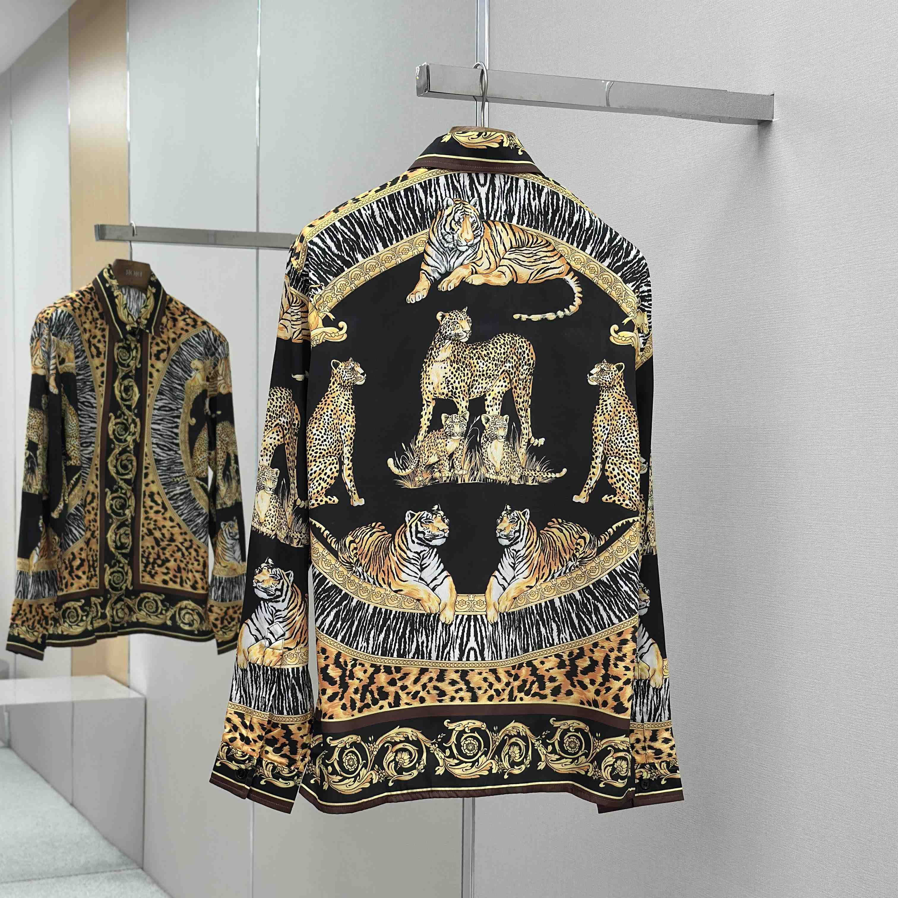 Versace Wild Cats Silk Shirt - DopestKickz