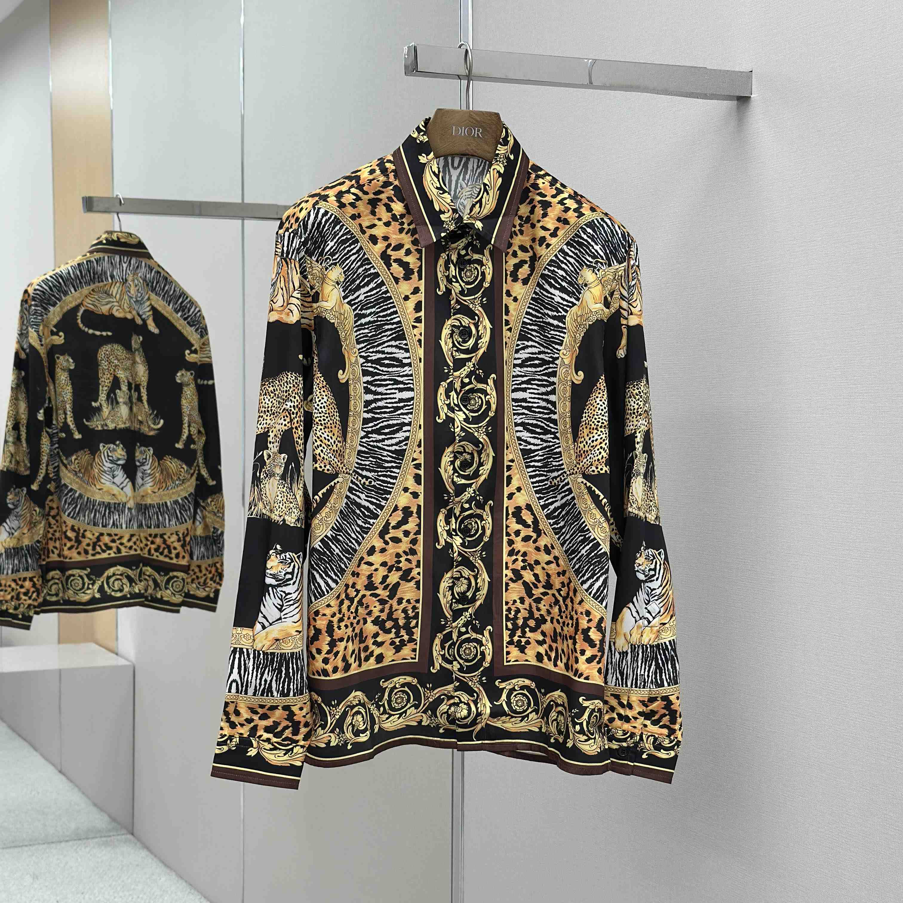 Versace Wild Cats Silk Shirt - DopestKickz