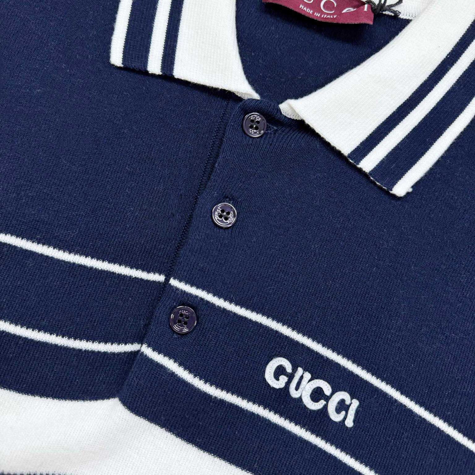 Gucci Cotton Polo Shirt With Embroidery  - DopestKickz