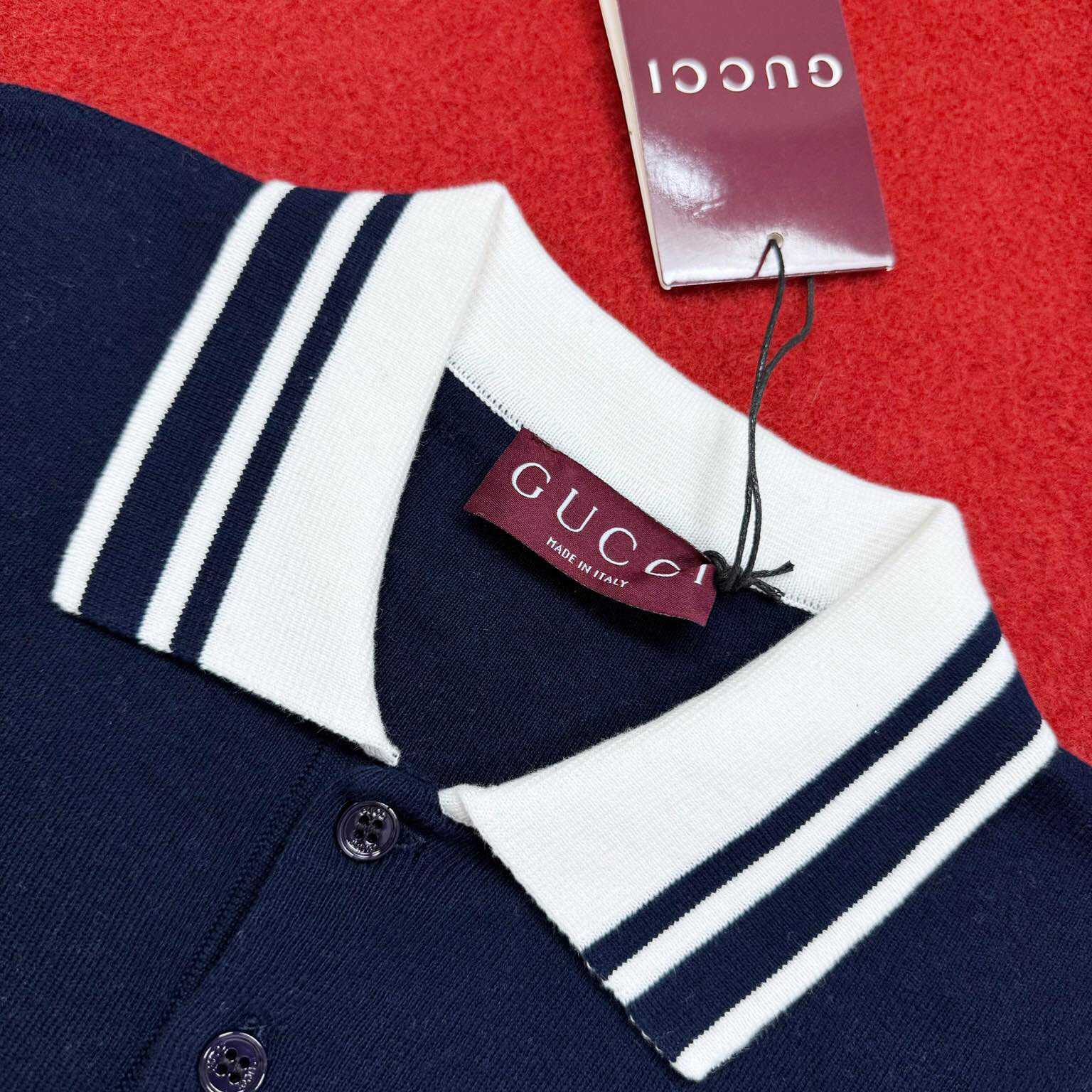 Gucci Cotton Polo Shirt With Embroidery  - DopestKickz