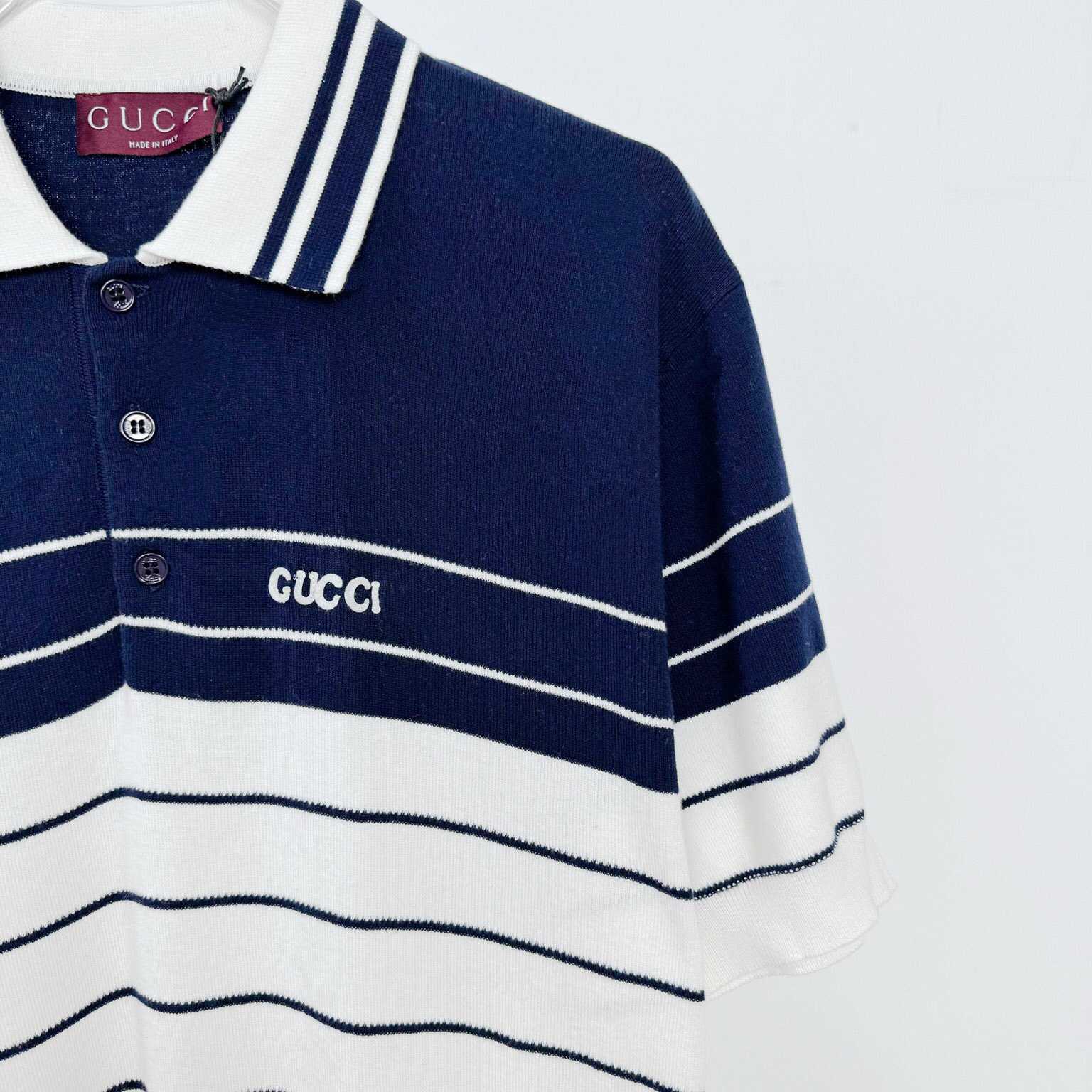Gucci Cotton Polo Shirt With Embroidery  - DopestKickz