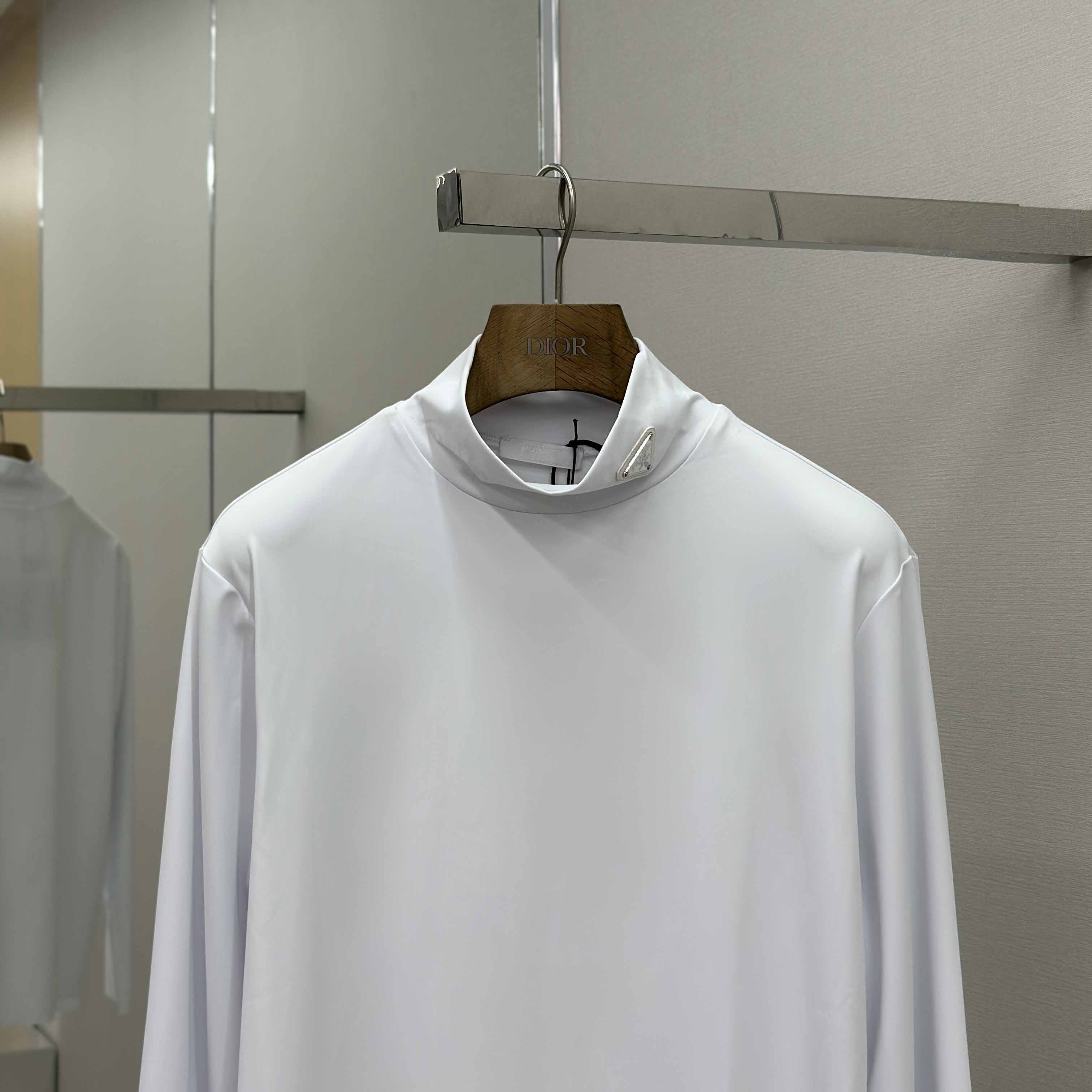 Prada Technical Jersey Mock Turtleneck - DopestKickz