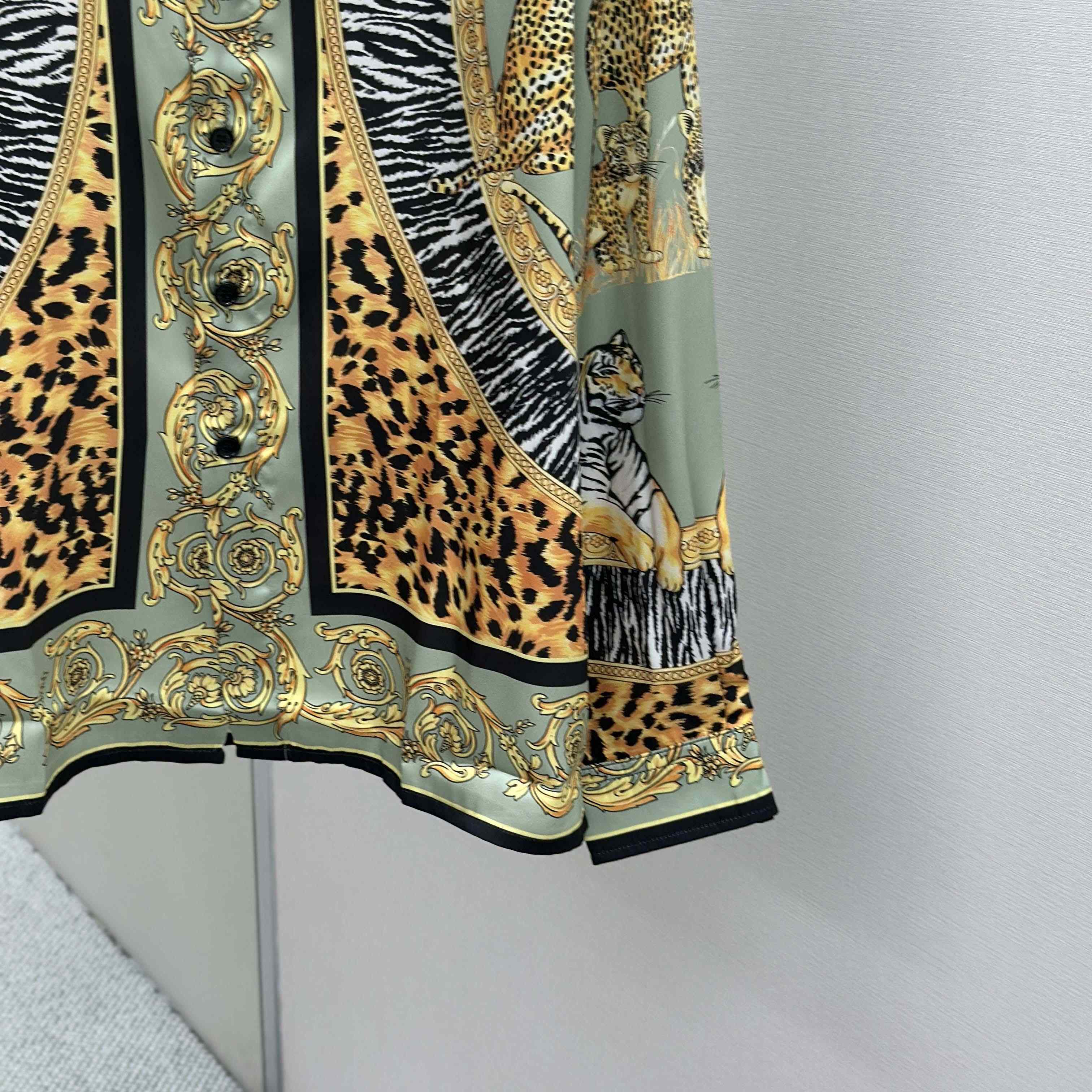 Versace Wild Cats Silk Shirt - DopestKickz