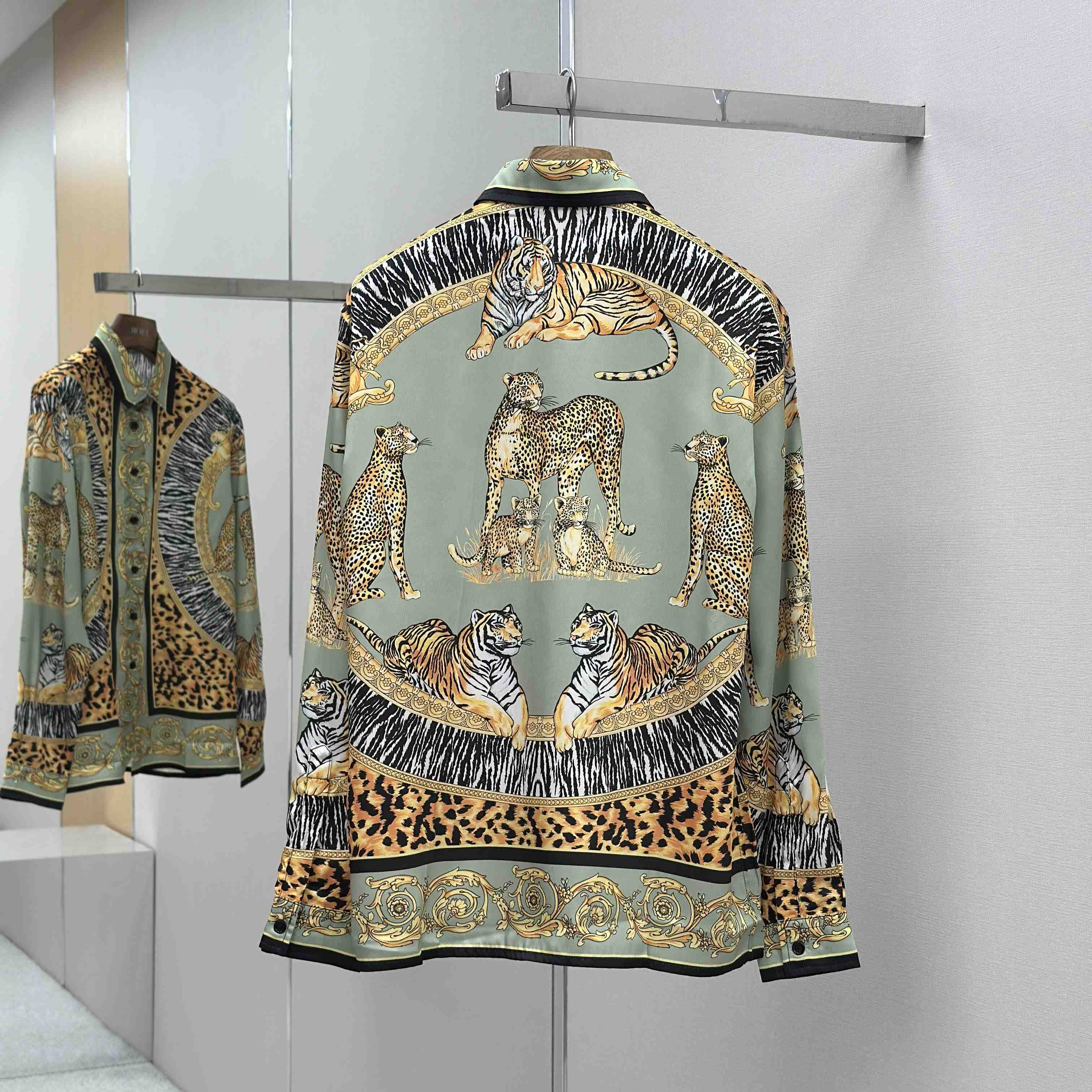 Versace Wild Cats Silk Shirt - DopestKickz