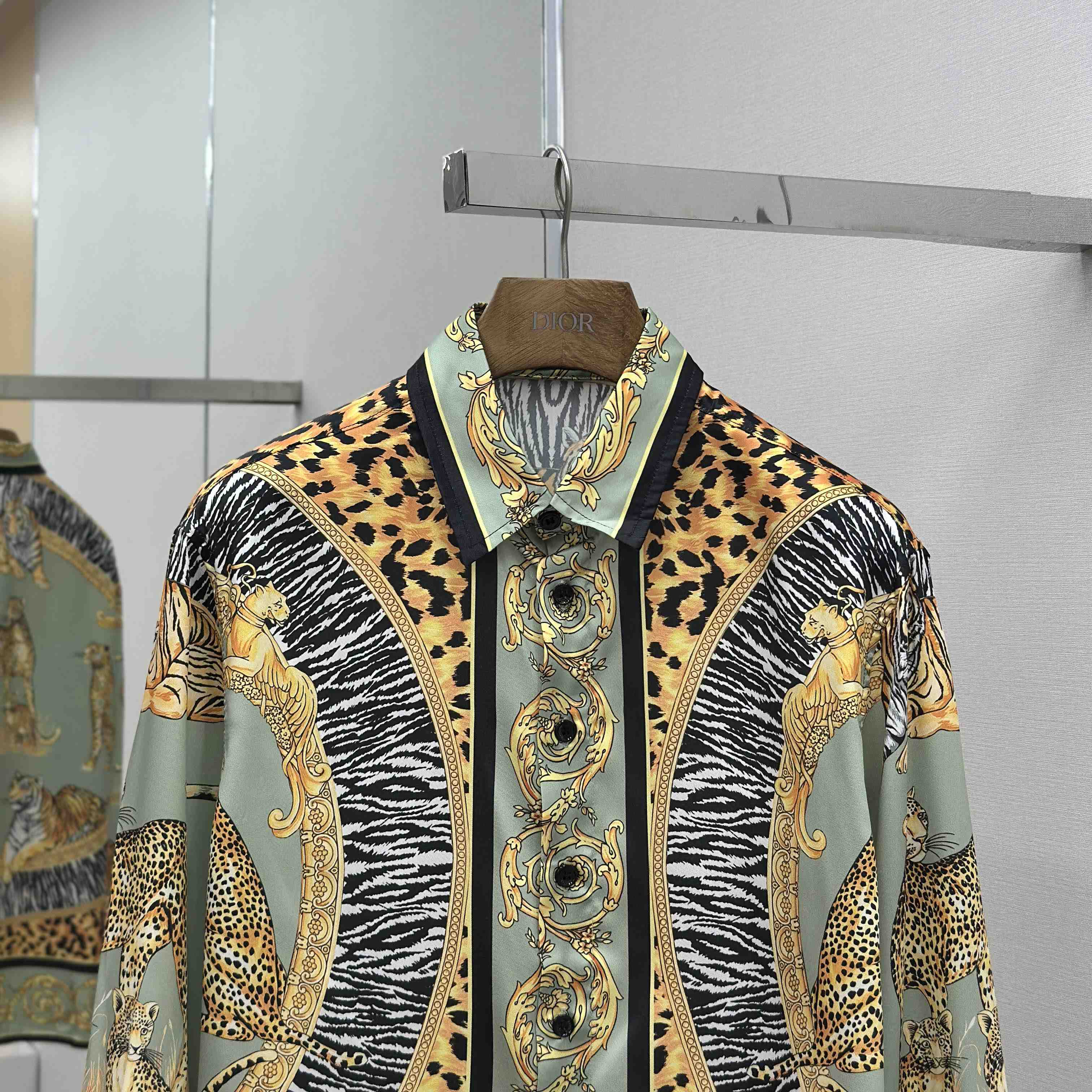 Versace Wild Cats Silk Shirt - DopestKickz