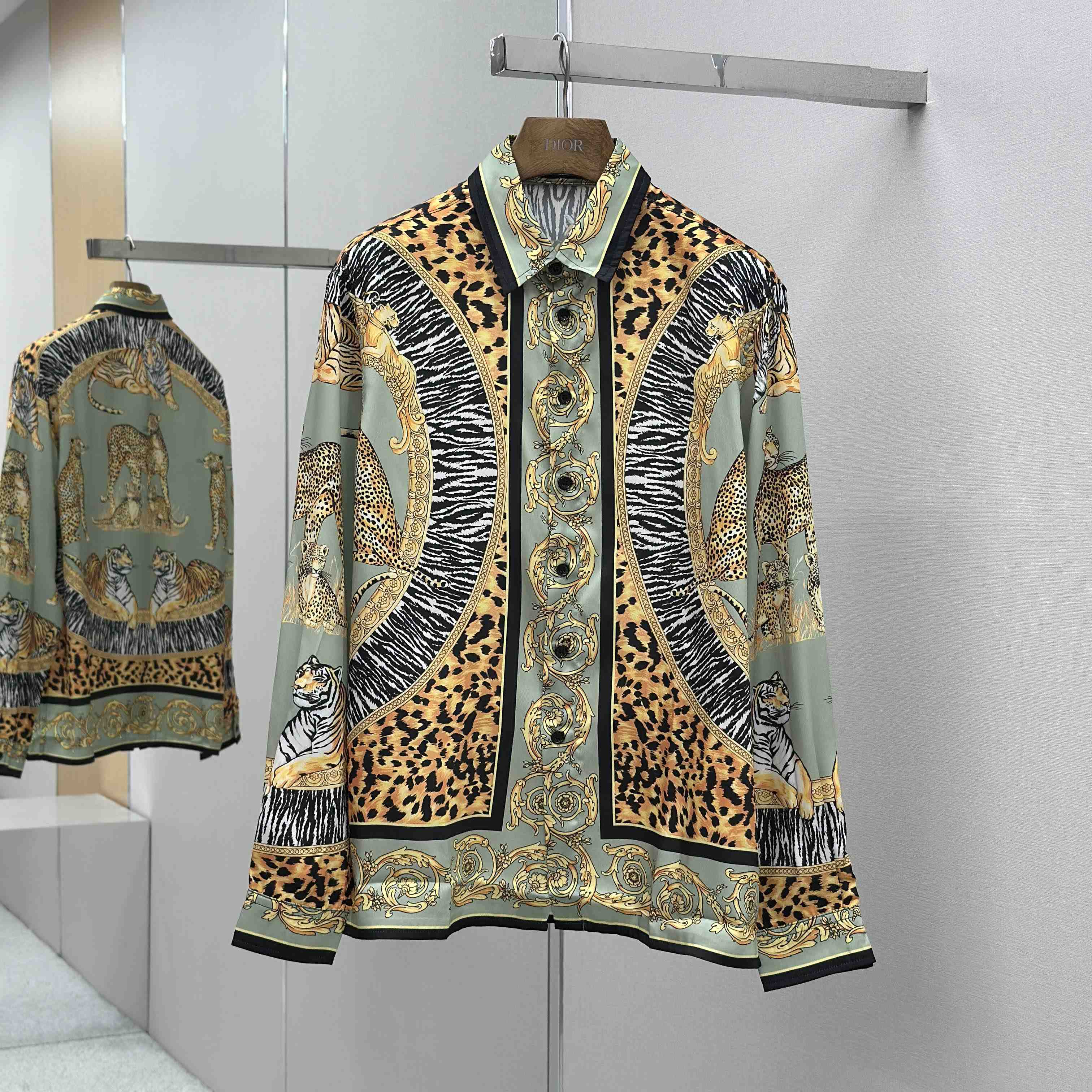Versace Wild Cats Silk Shirt - DopestKickz