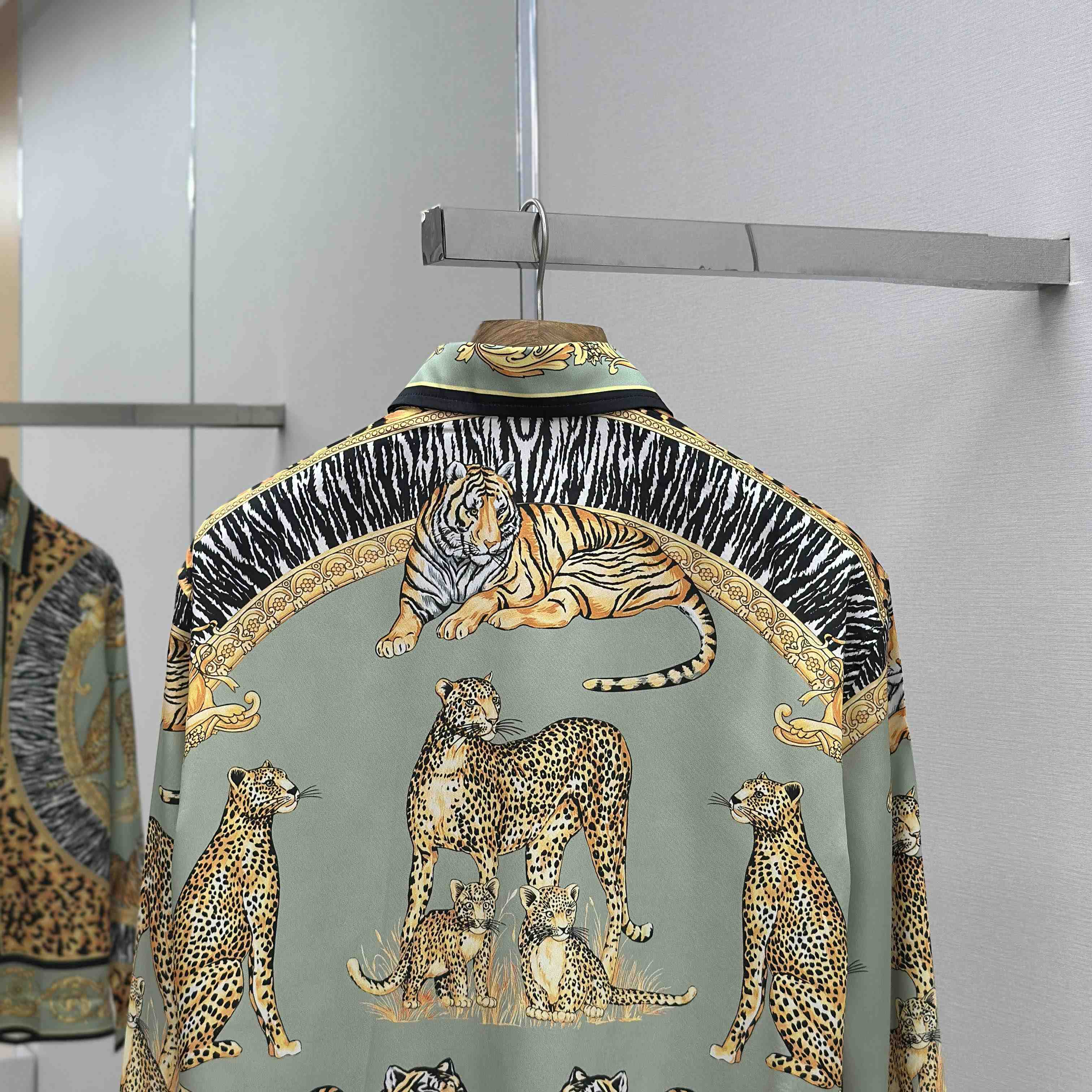 Versace Wild Cats Silk Shirt - DopestKickz