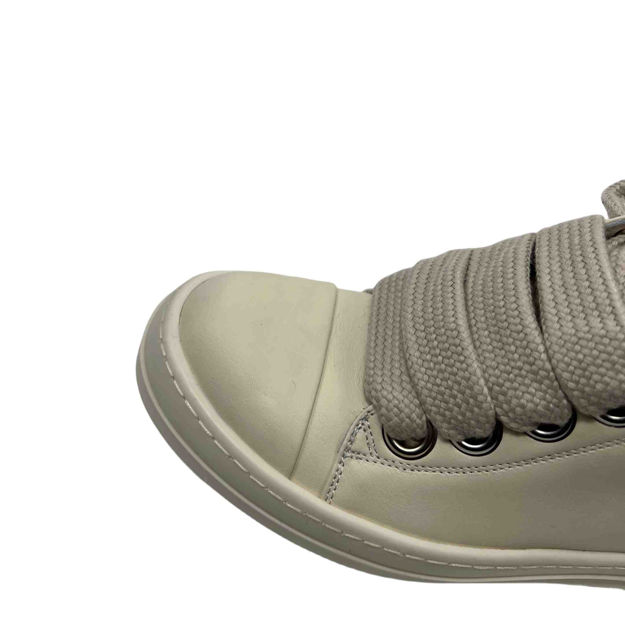 Rick Owens Lido Low Top Sneaks Jumbo Laced Milk - DopestKickz