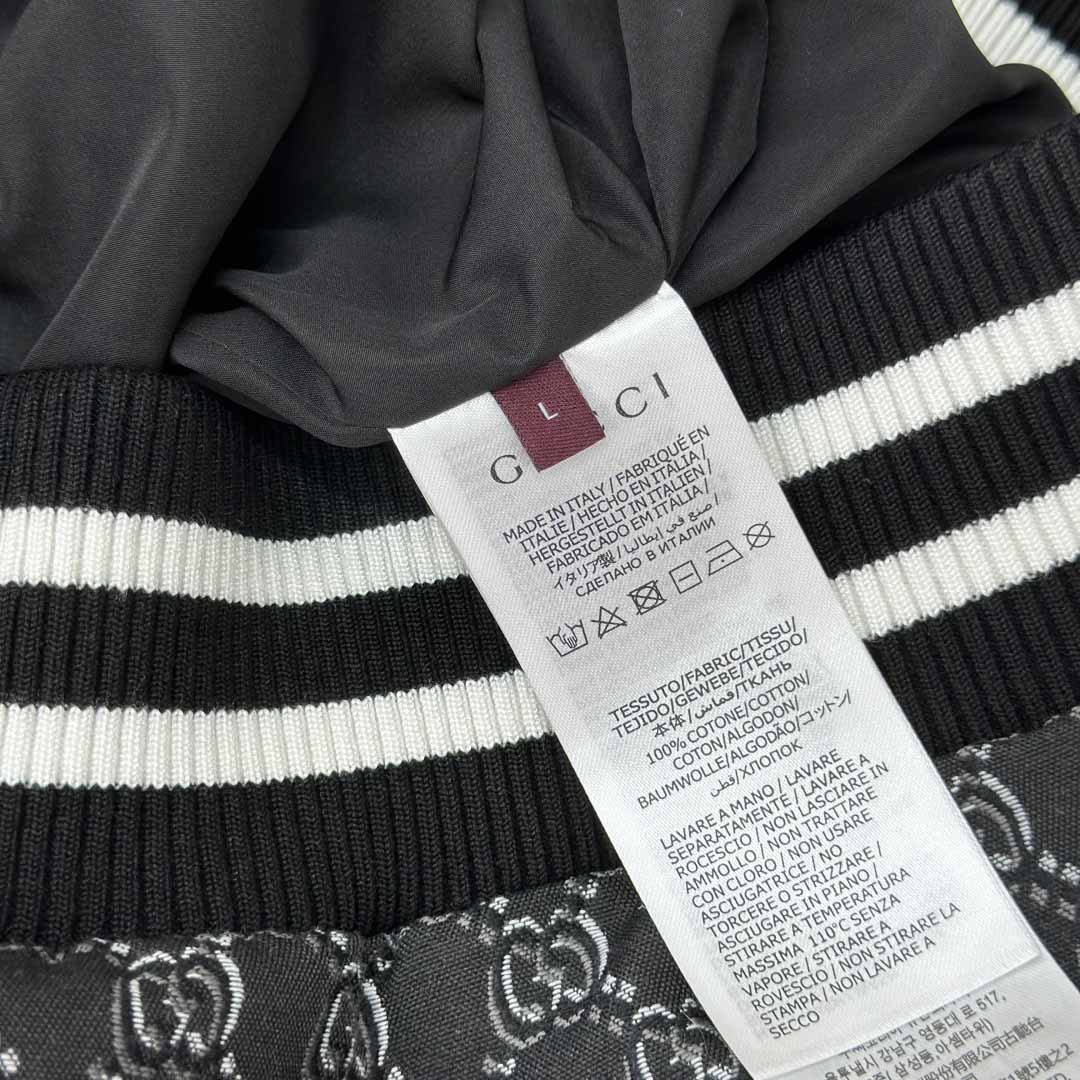 Gucci Logo-Jacquard Padded Cotton-Twill Bomber Jacket - DopestKickz