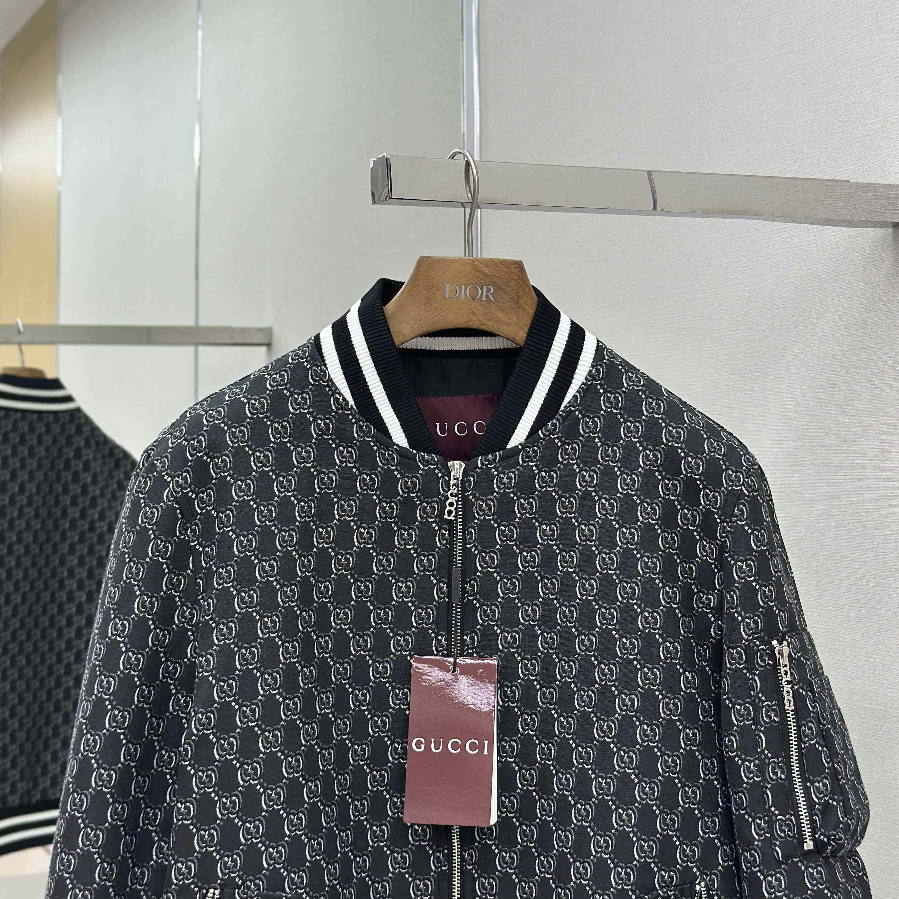 Gucci Logo-Jacquard Padded Cotton-Twill Bomber Jacket - DopestKickz