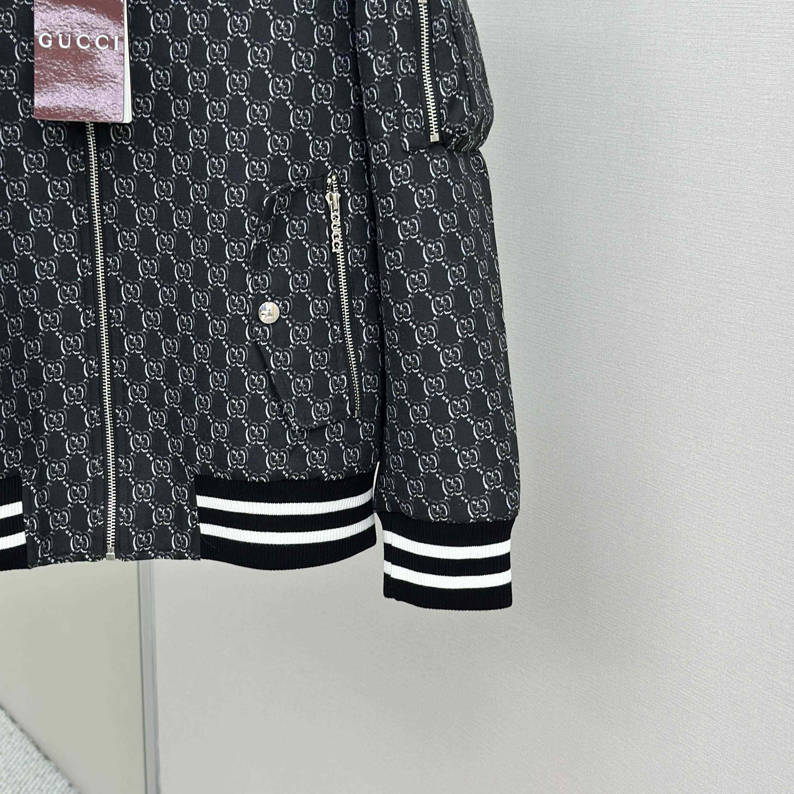 Gucci Logo-Jacquard Padded Cotton-Twill Bomber Jacket - DopestKickz