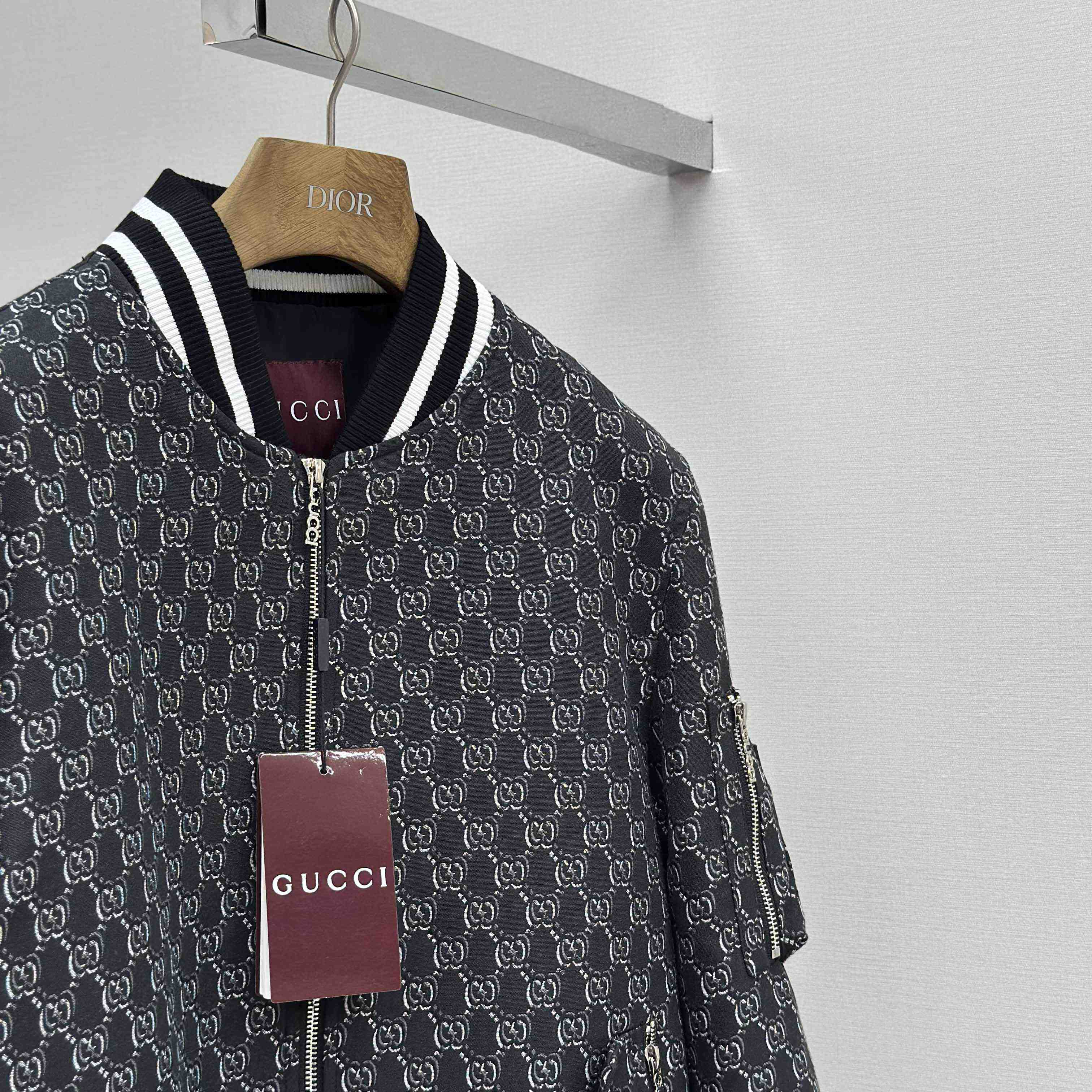 Gucci Logo-Jacquard Padded Cotton-Twill Bomber Jacket - DopestKickz