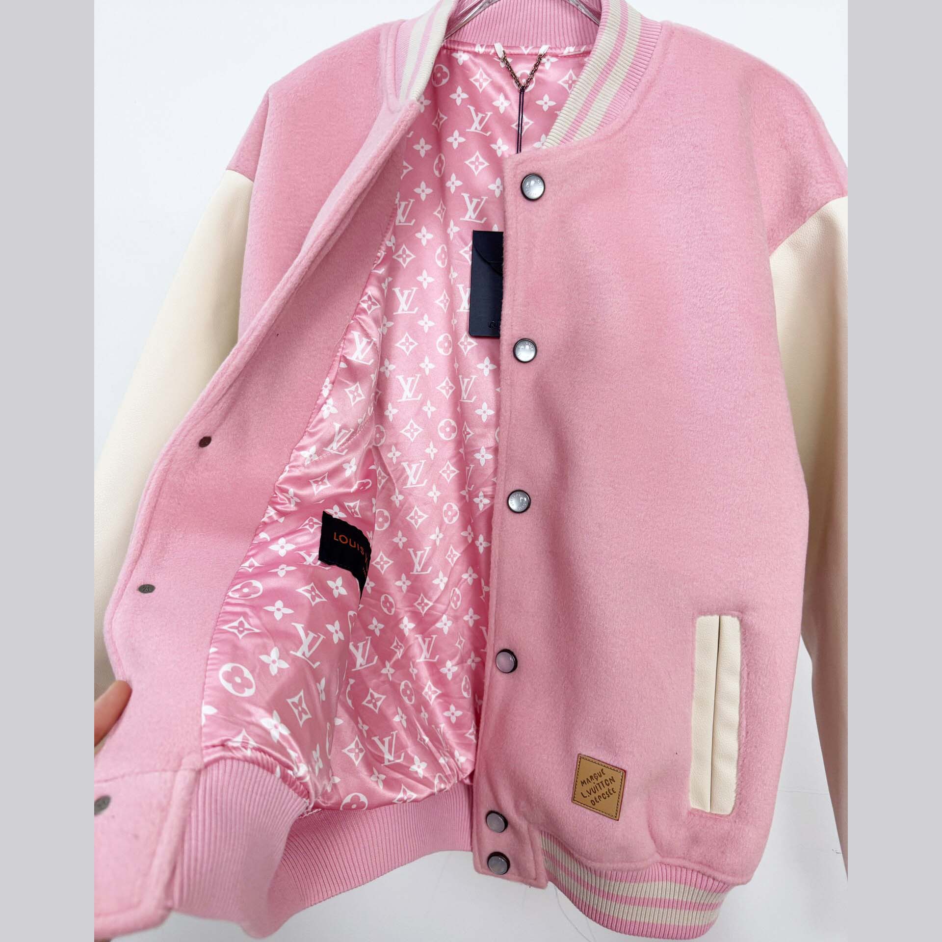 Louis Vuitton Signature Leather Varsity Jacket   1AILZ2 - DopestKickz