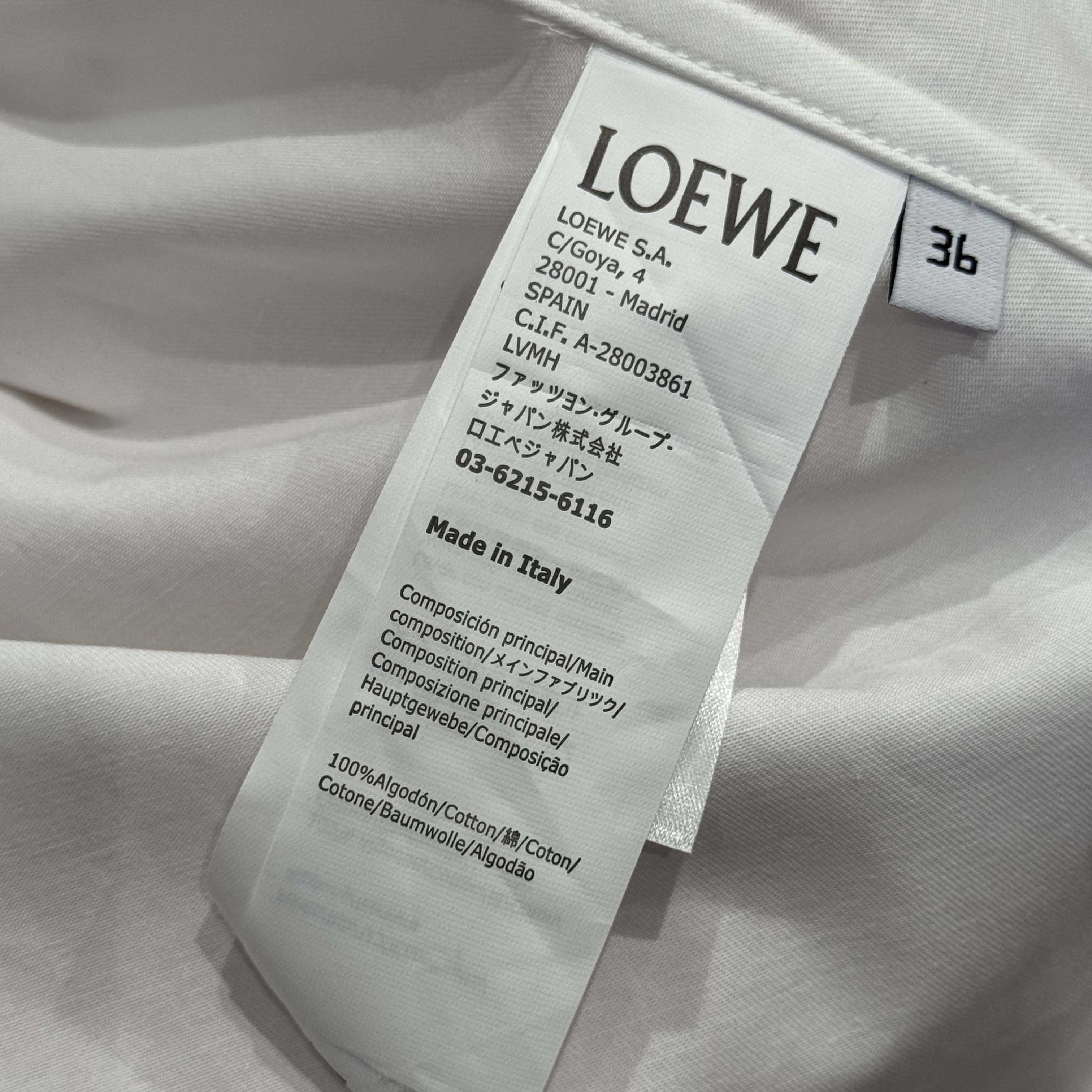 Loewe Anagram Shirt In Cotton - DopestKickz