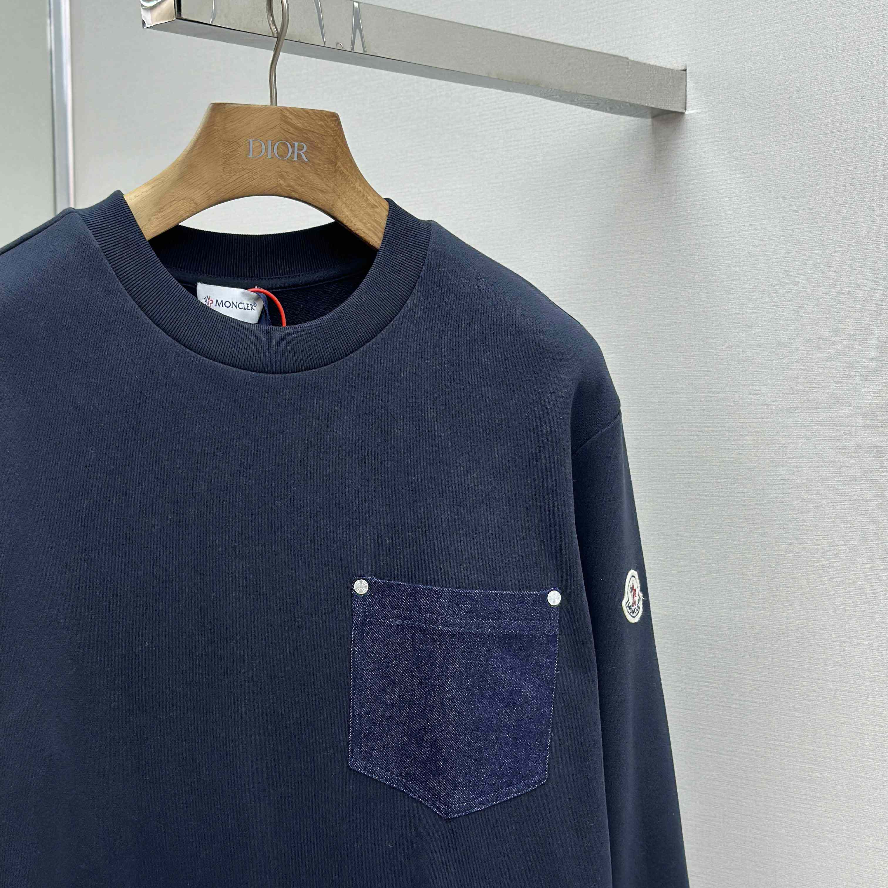 Moncler Cotton & Denim Sweatshirt - DopestKickz
