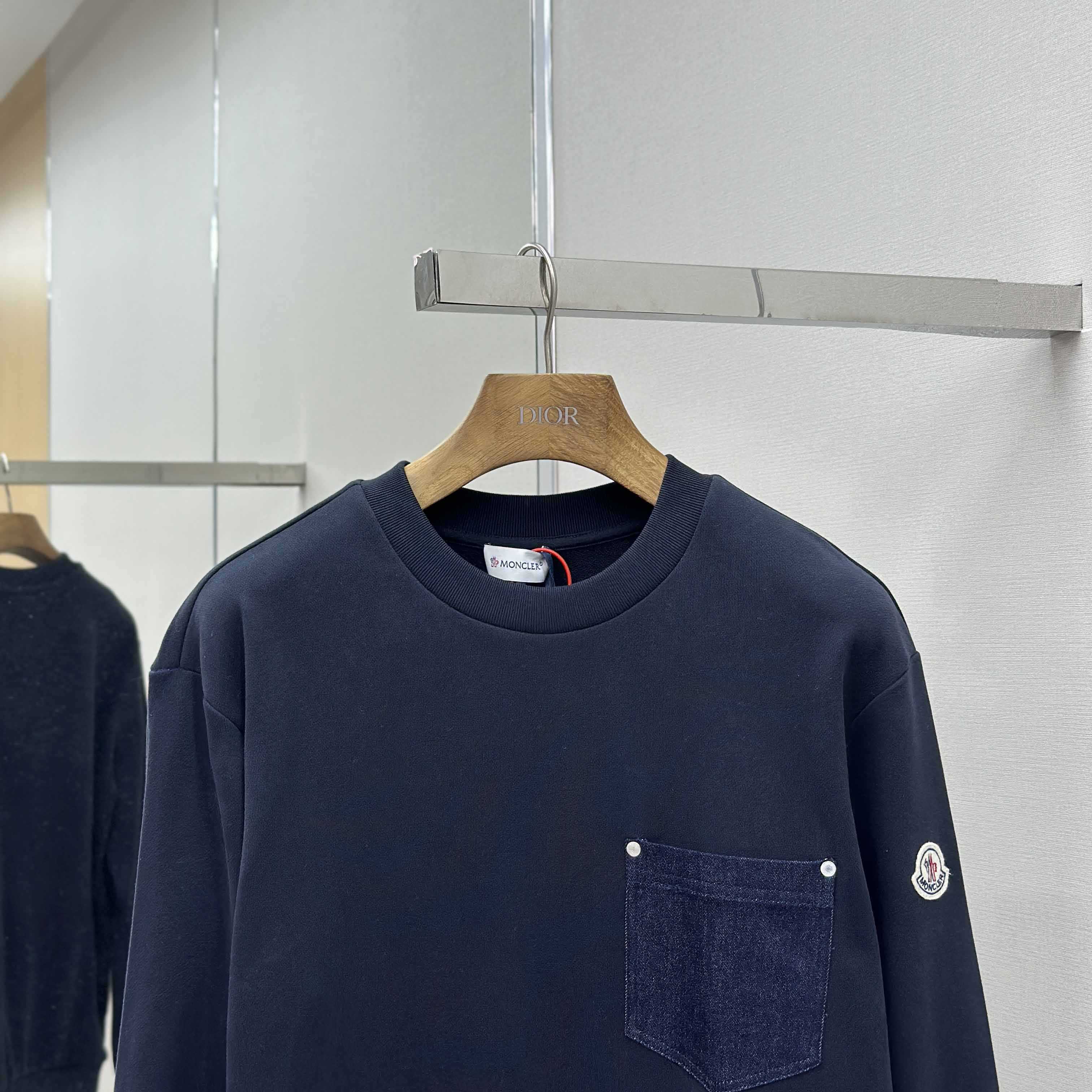 Moncler Cotton & Denim Sweatshirt - DopestKickz