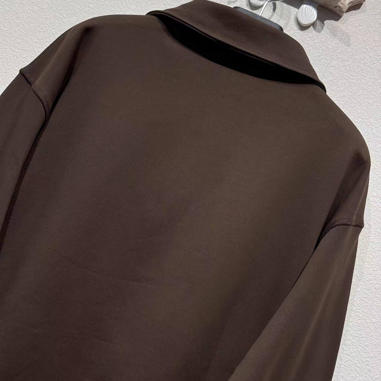 Prada Cotton Triangle Chest Quarter-Zip Sweatshirt - DopestKickz