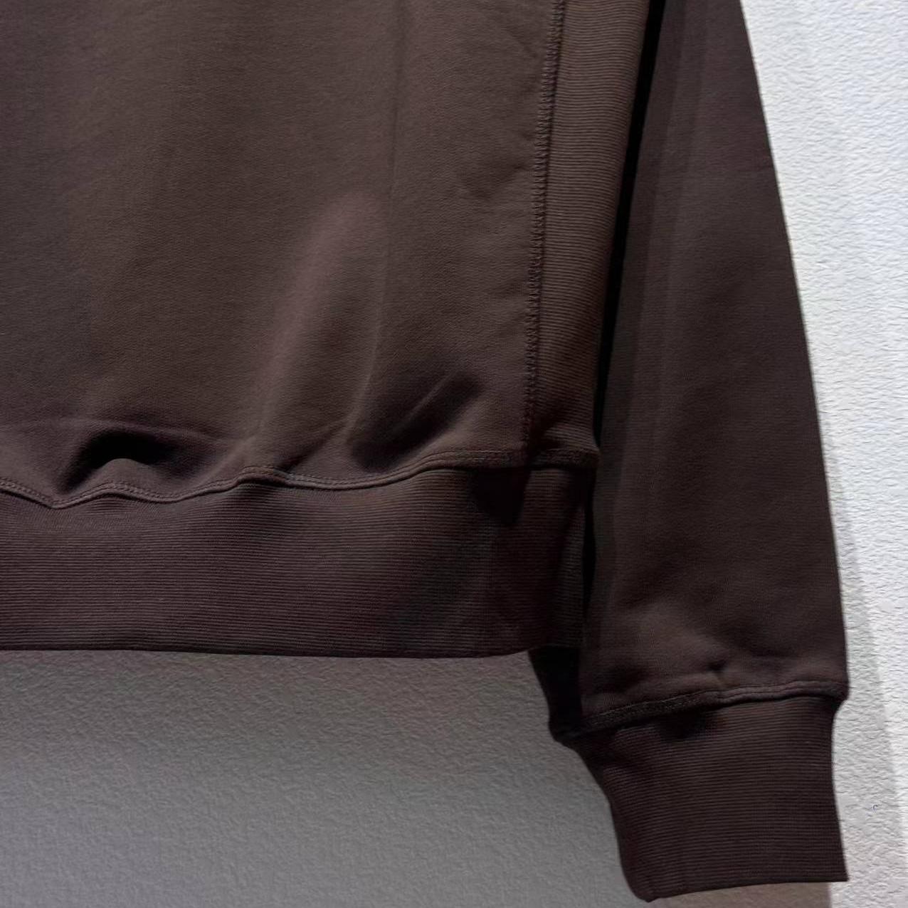 Prada Cotton Triangle Chest Quarter-Zip Sweatshirt - DopestKickz