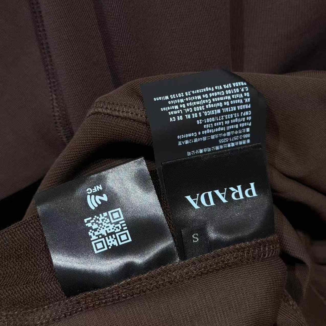 Prada Cotton Triangle Chest Quarter-Zip Sweatshirt - DopestKickz