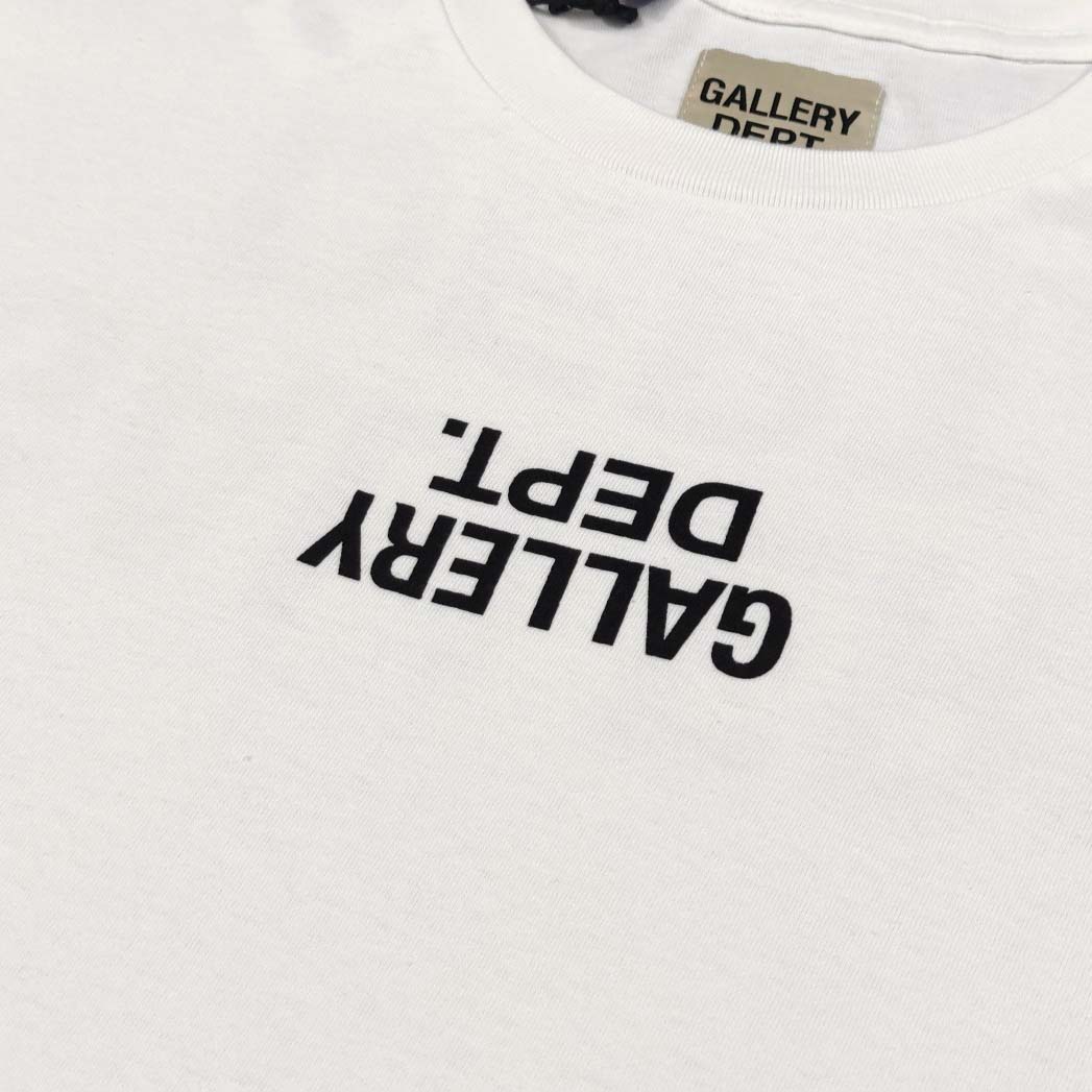 Gallery Dept Tee White Black Used Small - DopestKickz