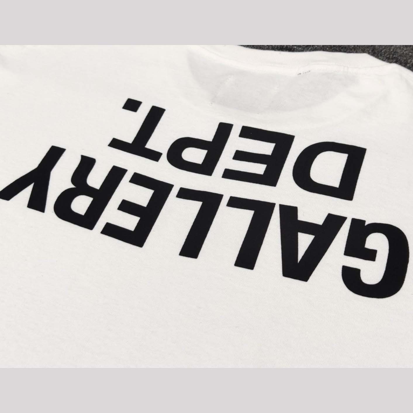 Gallery Dept Tee White Black Used Small - DopestKickz