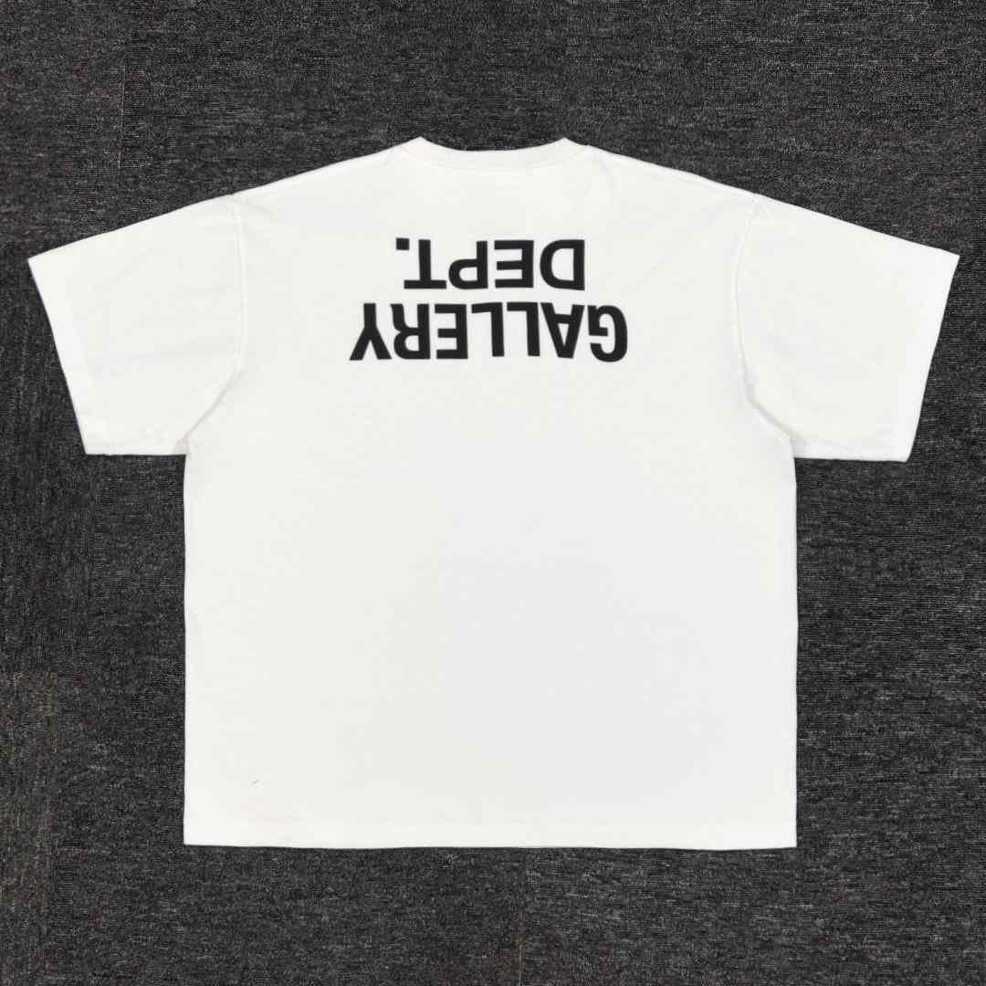 Gallery Dept Tee White Black Used Small - DopestKickz