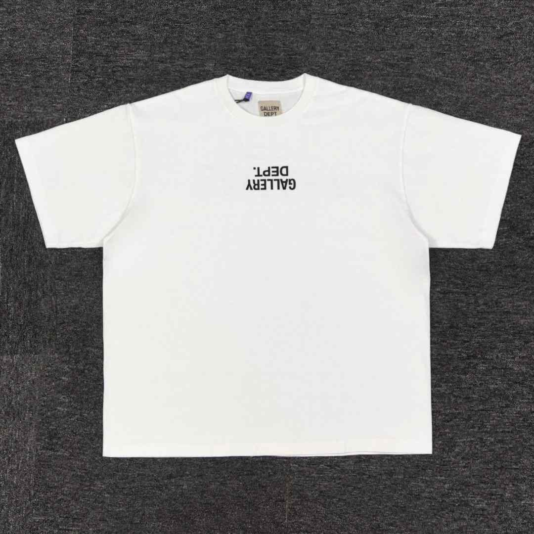 Gallery Dept Tee White Black Used Small - DopestKickz