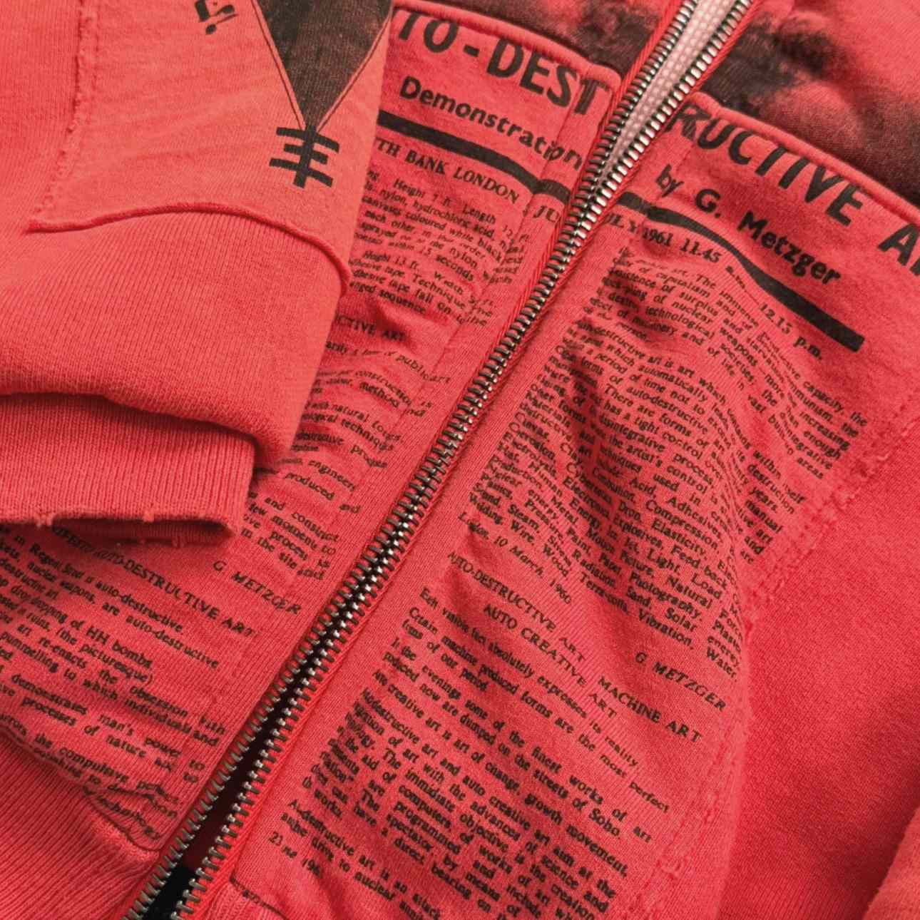 Enfants Riches Déprimés Anti Proces Thermal Lined Zip Hoodie 'Pompeian Red' - DopestKickz