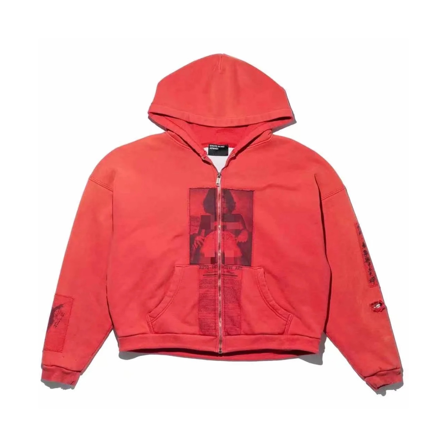 Enfants Riches Déprimés Anti Proces Thermal Lined Zip Hoodie 'Pompeian Red' - DopestKickz