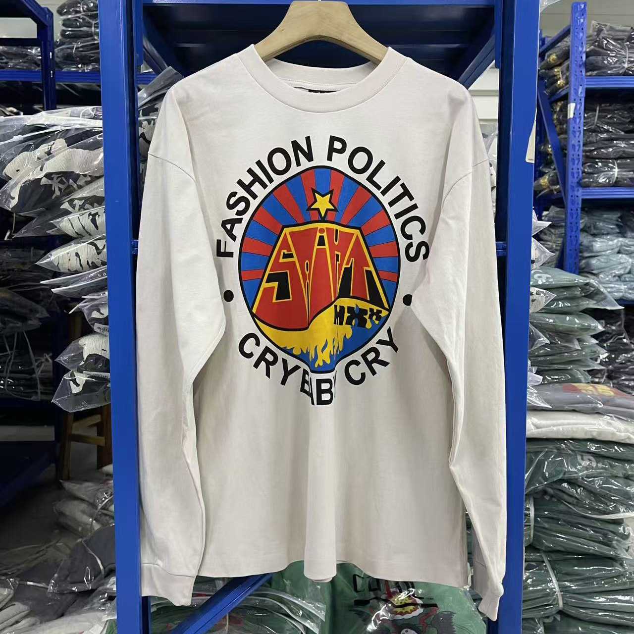 Saint Michael LS Tee Fashion Politics "White" - DopestKickz