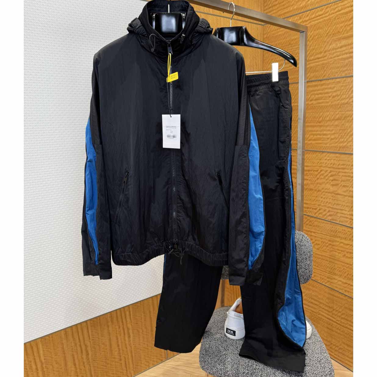 Bottega Veneta Contrasting Zipper Tech Nylon Jacket And Pants - DopestKickz