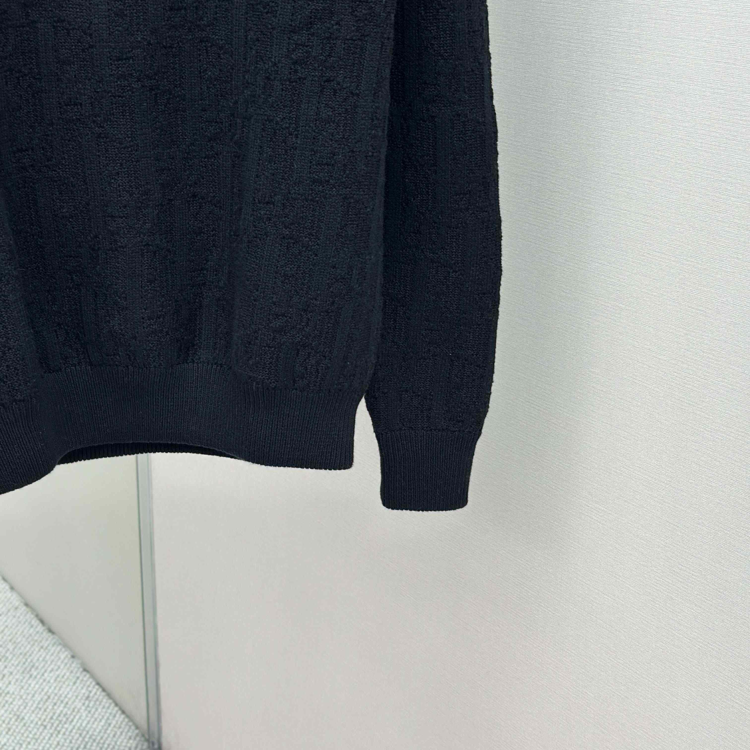 Dior Oblique Sweater Black Cotton-Blend Jacquard - DopestKickz