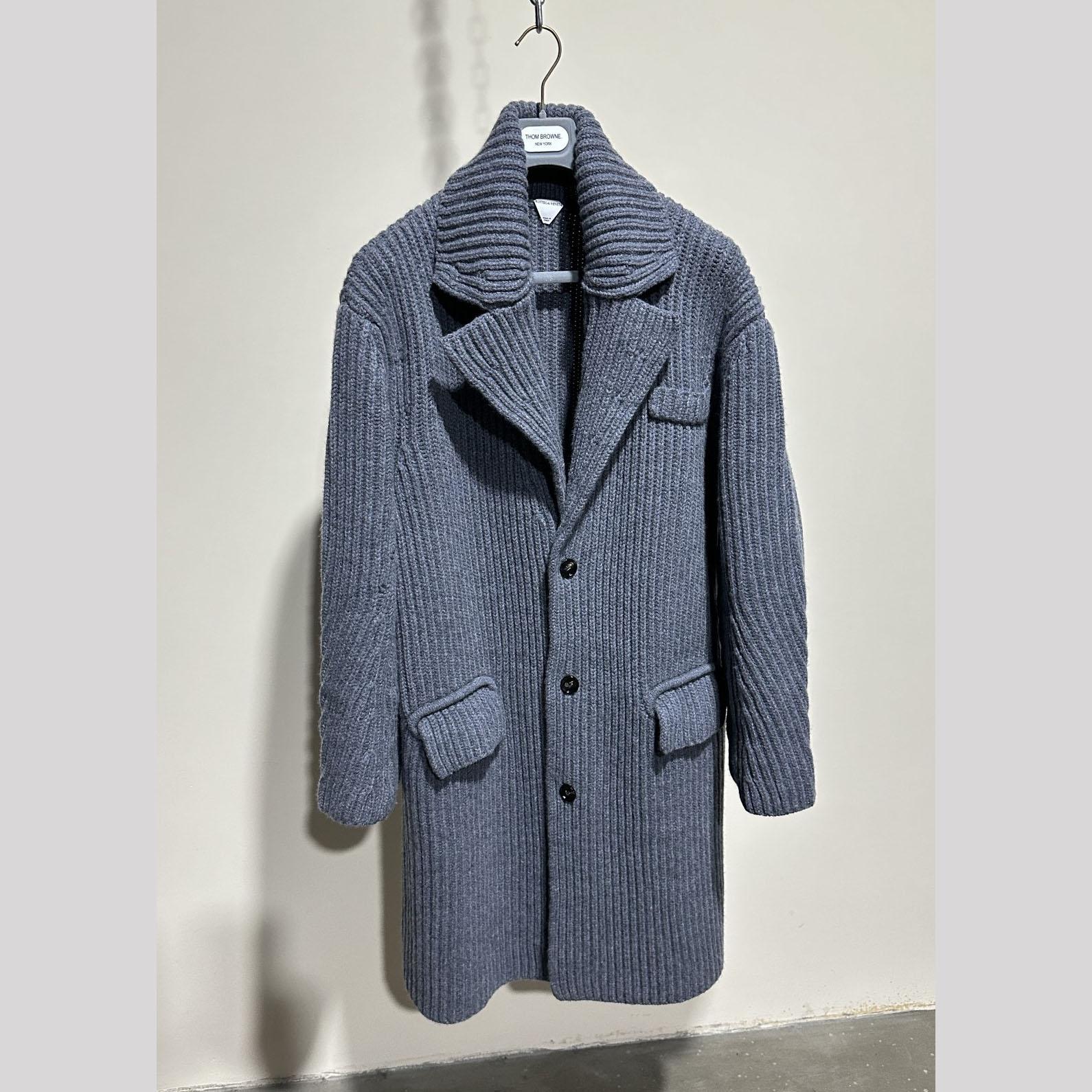Bottega Veneta Gray Felted Coat - DopestKickz