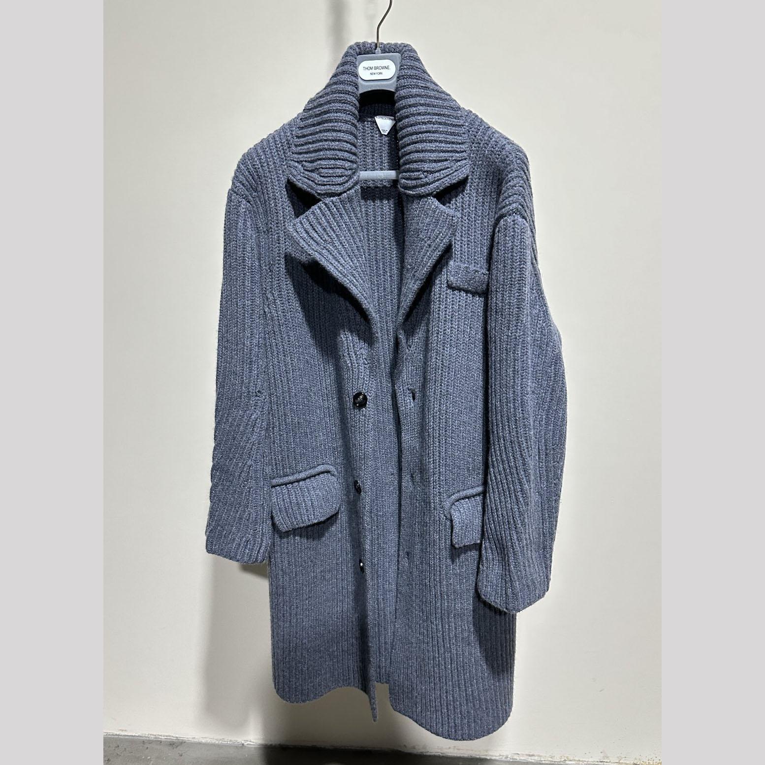 Bottega Veneta Gray Felted Coat - DopestKickz