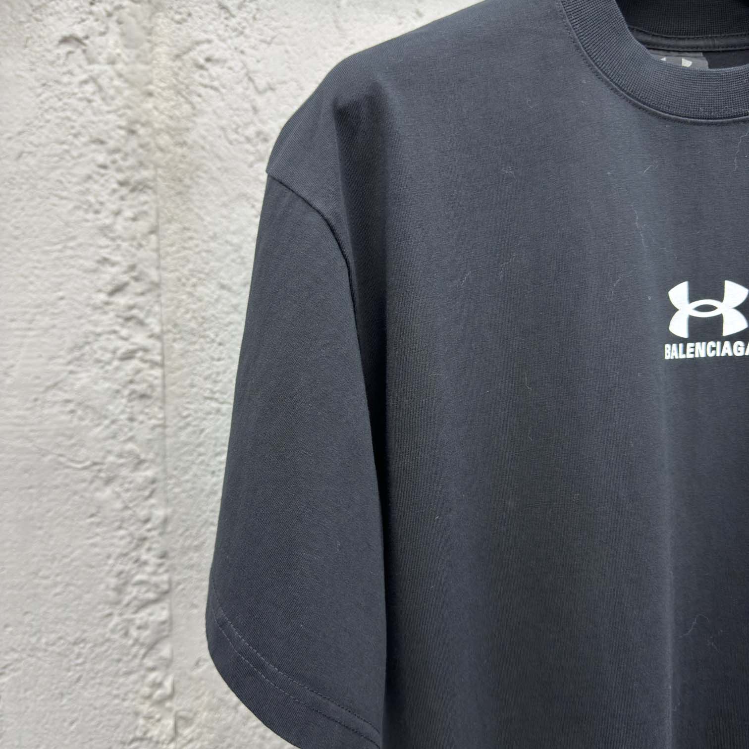 Balenciaga Under Armour® T-Shirt Oversized In Black And White - DopestKickz