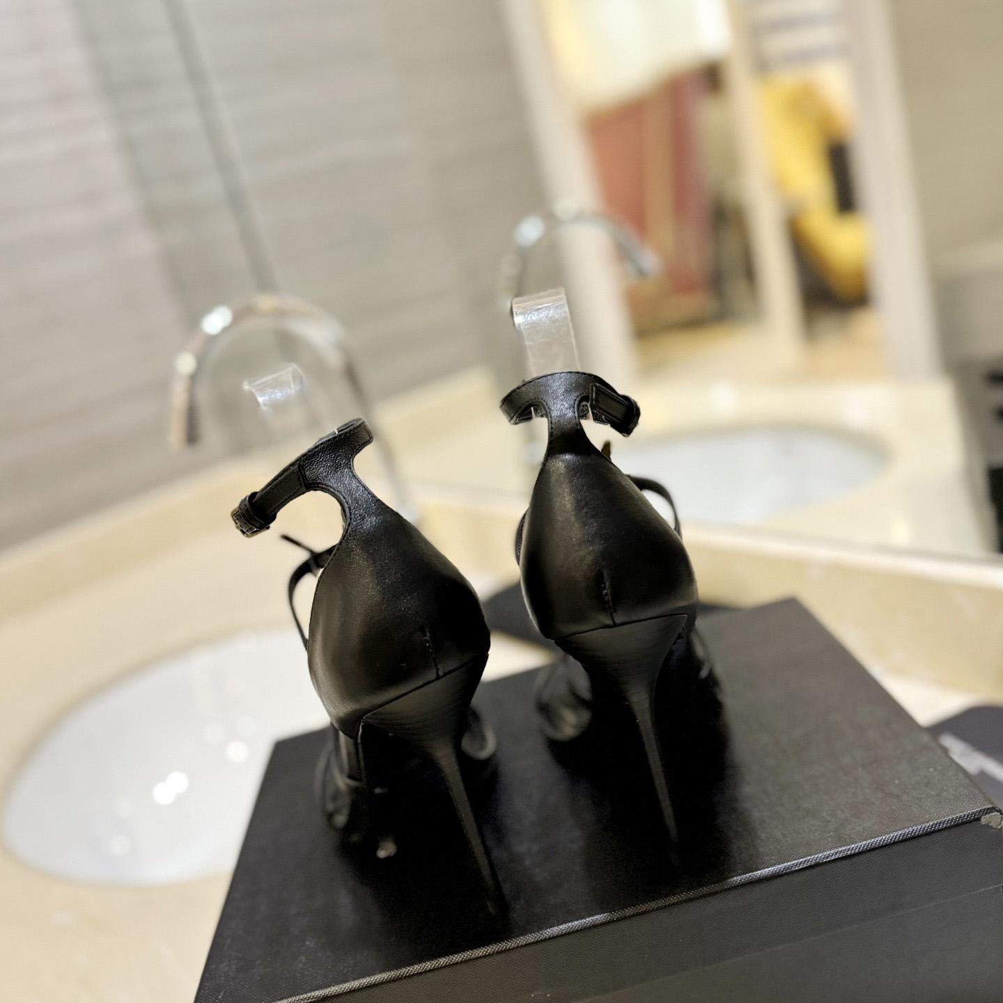 Saint Laurent Cassandra Sandals In Patent Leather - DopestKickz