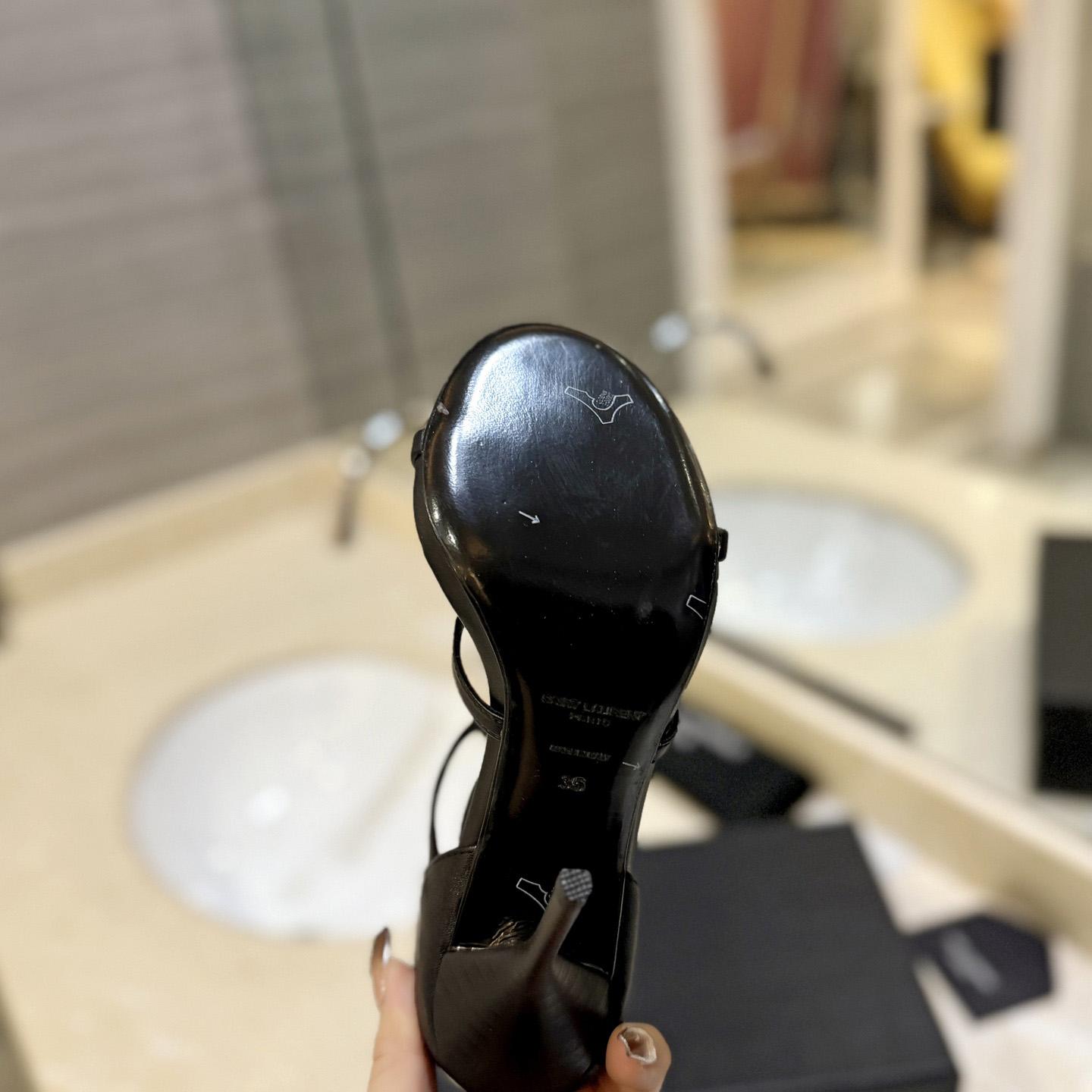 Saint Laurent Cassandra Sandals In Patent Leather - DopestKickz