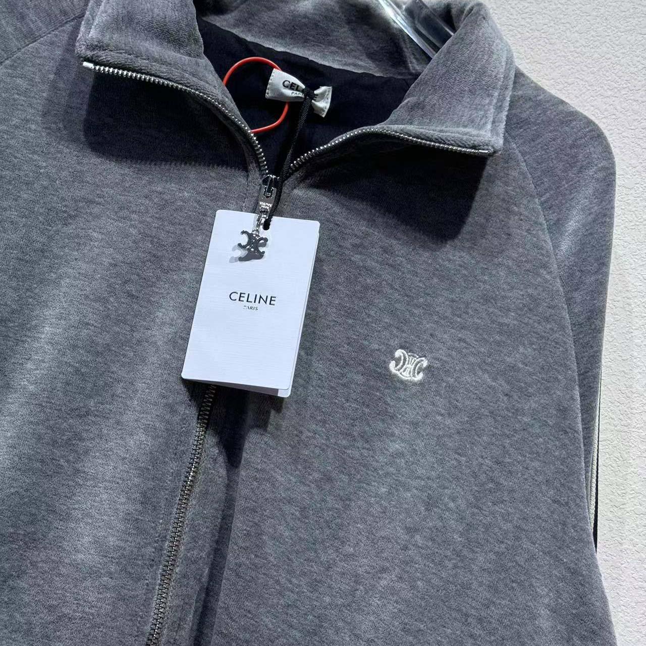 Celine Tracksuit Jacket In Velvet Cotton - DopestKickz
