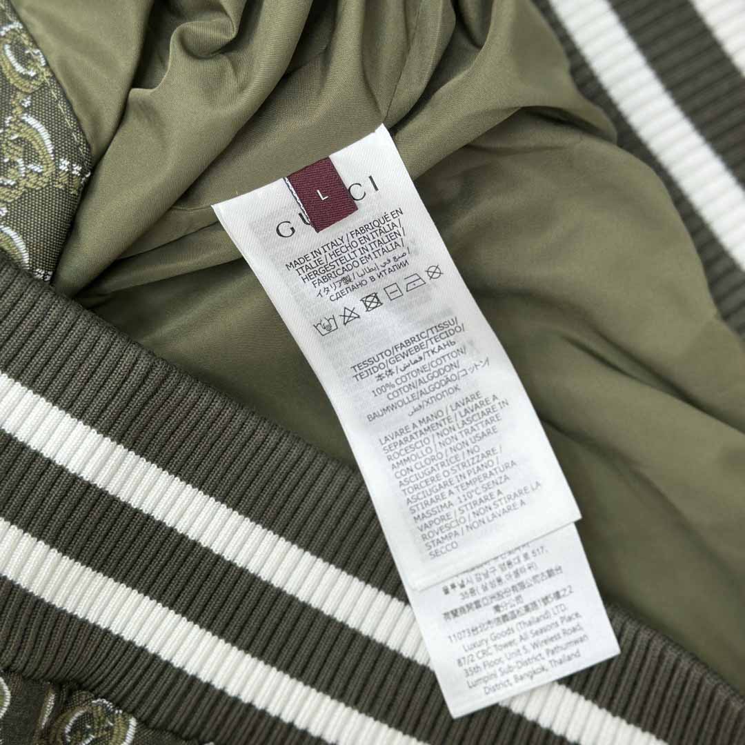 Gucci Logo-Jacquard Padded Cotton-Twill Bomber Jacket - DopestKickz